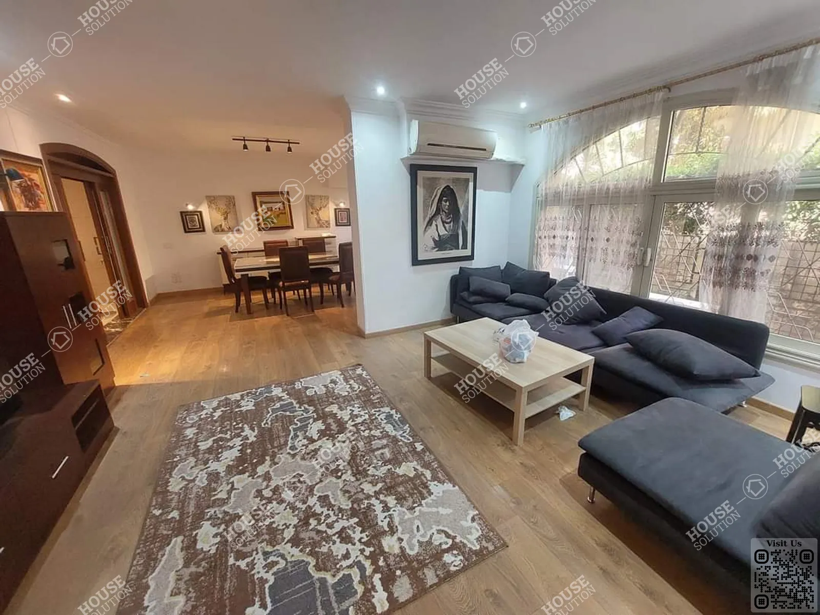 غرفة الاستقبال	 @ دور ارضي للإيجار في المعادي سرايات المعادي مساحة: 300 م² تتكون من 3 غرفة 3 حمام مفروش مودرن 5 نجوم #5925-1