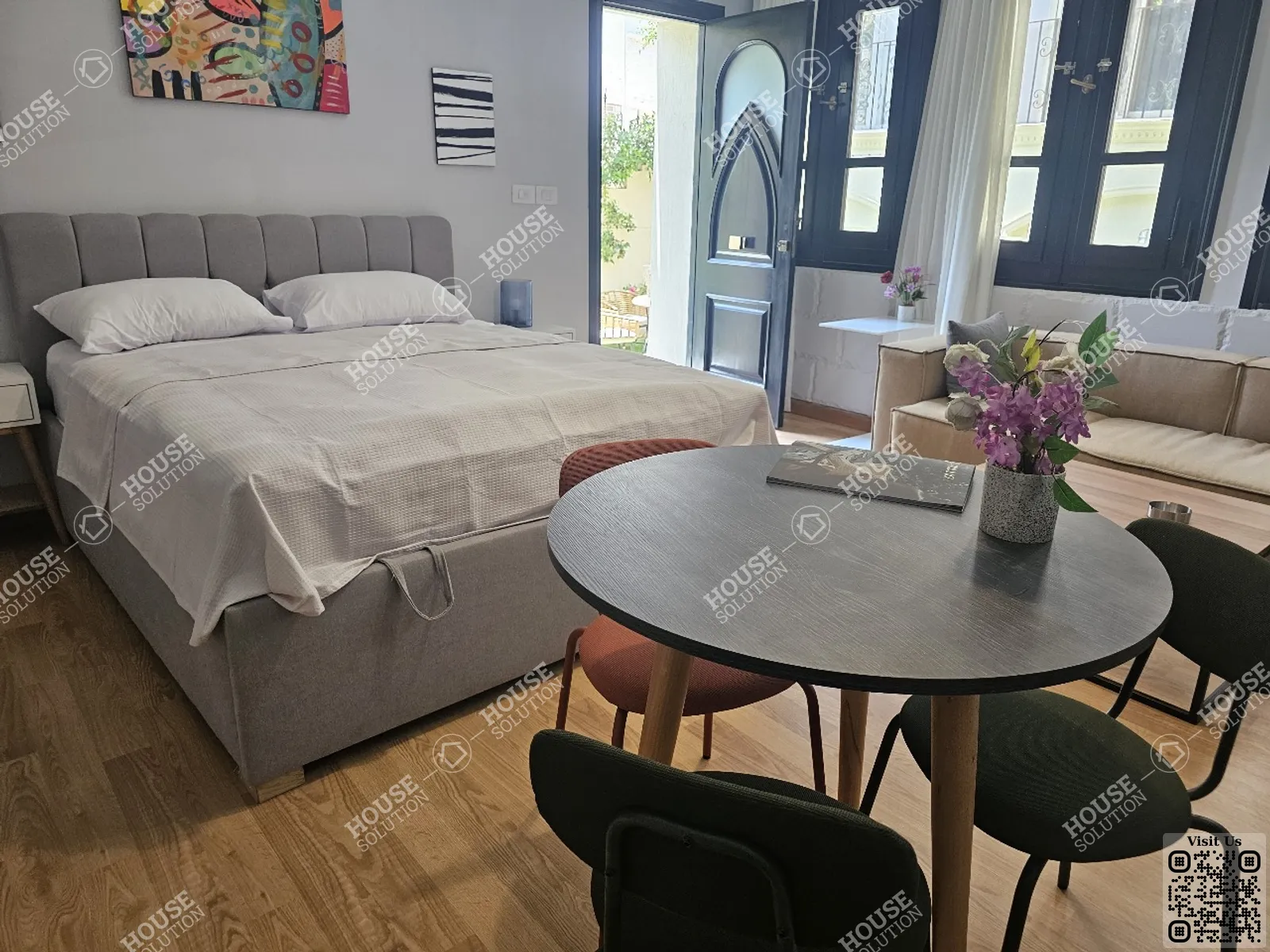 MASTER BEDROOM  @ Studios For Rent In Maadi Maadi Sarayat Area: 60 m² consists of 1 Bedrooms 1 Bathrooms Modern furnished 5 stars #5935-2