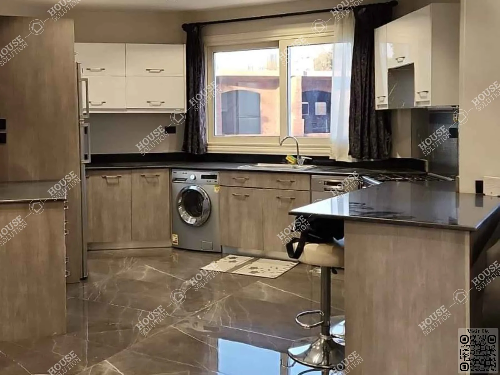 KITCHEN @ Apartments For Rent In Maadi Maadi Sarayat Area: 150 m² consists of 2 Bedrooms 2 Bathrooms Modern furnished 5 stars #5949-2