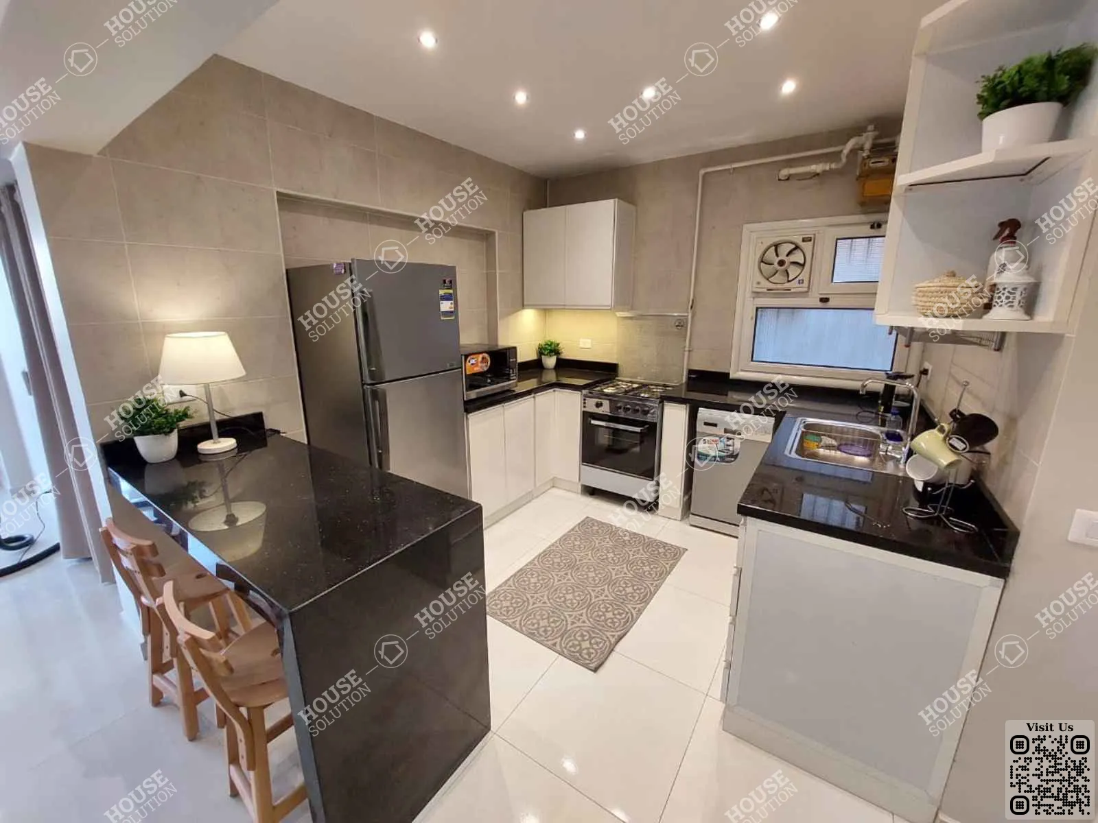 KITCHEN  @ Apartments For Rent In Maadi Maadi Degla Area: 110 m² consists of 2 Bedrooms 2 Bathrooms Modern furnished 5 stars #5951-2