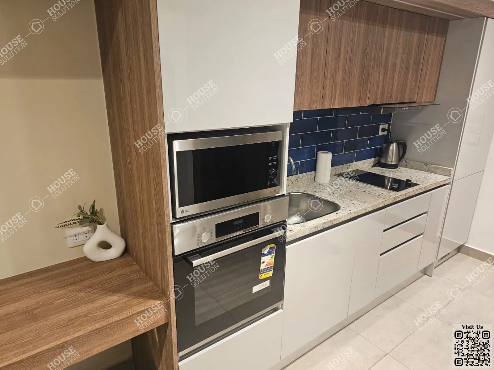 KITCHEN  @ Studios For Rent In Maadi Maadi Sarayat Area: 50 m² consists of 1 Bedrooms 1 Bathrooms Modern furnished 5 stars #5957-1