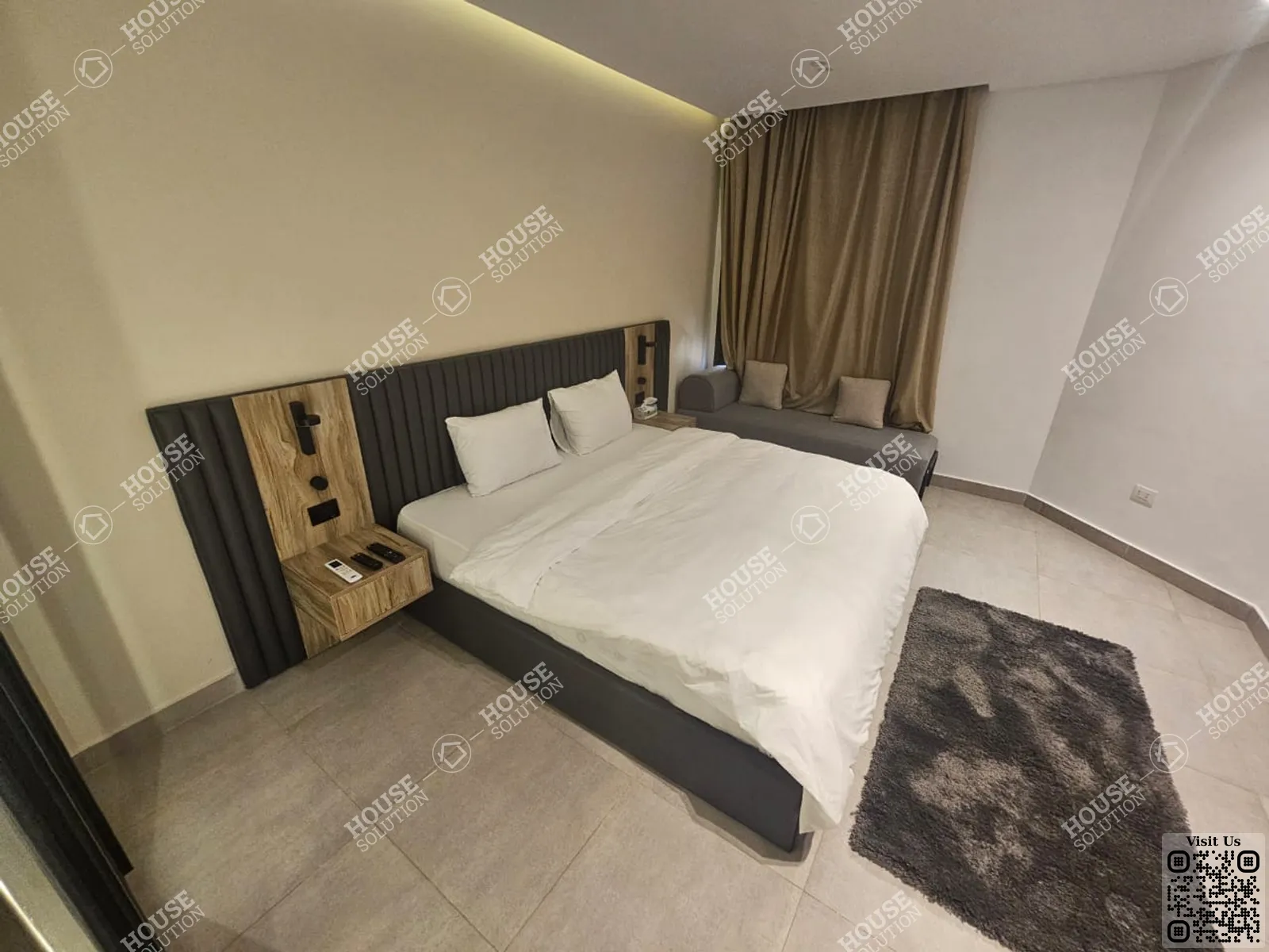 MASTER BEDROOM  @ Studios For Rent In Maadi Maadi Sarayat Area: 50 m² consists of 1 Bedrooms 1 Bathrooms Modern furnished 5 stars #5957-0