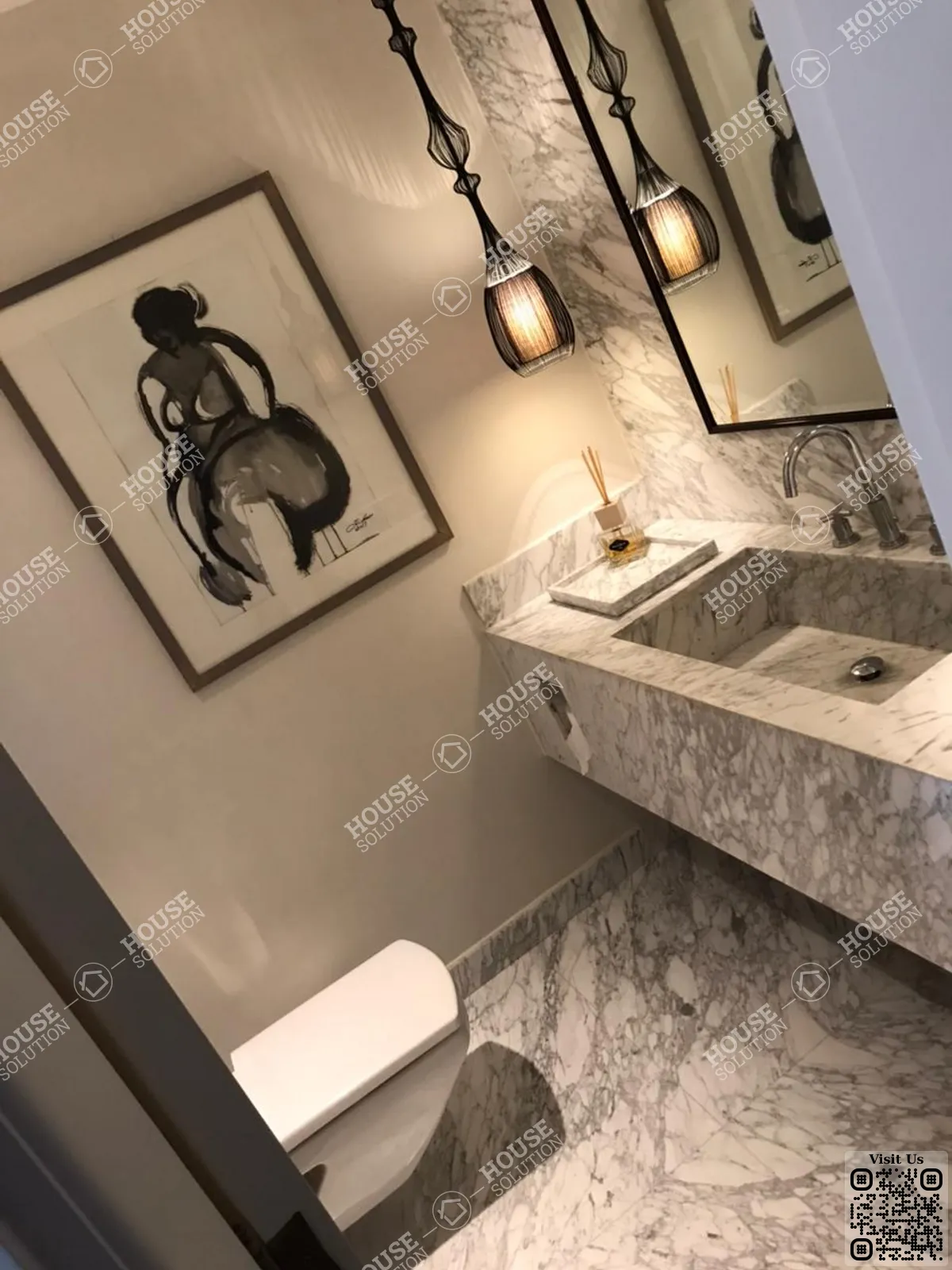 GUEST BATHROOM  @ Apartments For Rent In Maadi Maadi Sarayat Area: 380 m² consists of 4 Bedrooms 4 Bathrooms Modern furnished 5 stars #5980-1