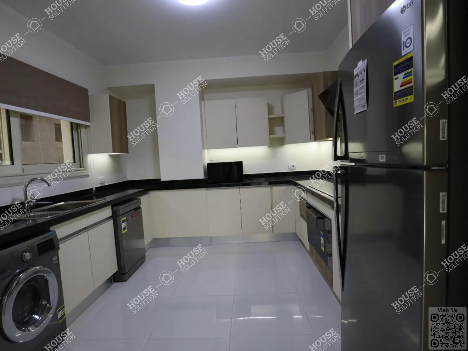 KITCHEN  @ Apartments For Rent In Maadi Maadi Sarayat Area: 200 m² consists of 3 Bedrooms 3 Bathrooms Modern furnished 5 stars #5981-1