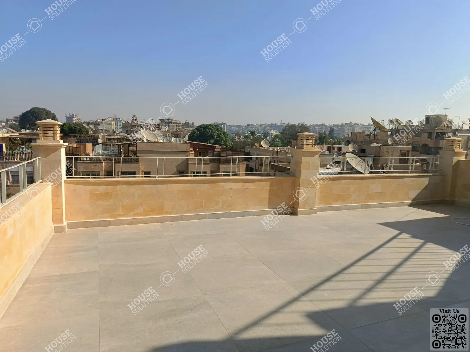 مصطبة	 @ رووف للإيجار في المعادي سرايات المعادي مساحة: 180 م² تتكون من 3 غرفة 3 حمام مفروش 3 نجوم #5990-2