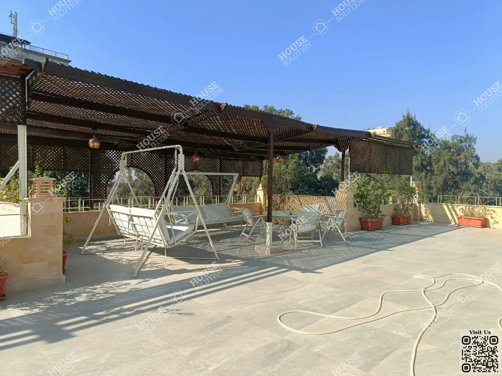 مصطبة	 @ رووف للإيجار في المعادي سرايات المعادي مساحة: 180 م² تتكون من 3 غرفة 3 حمام مفروش 3 نجوم #5990-1