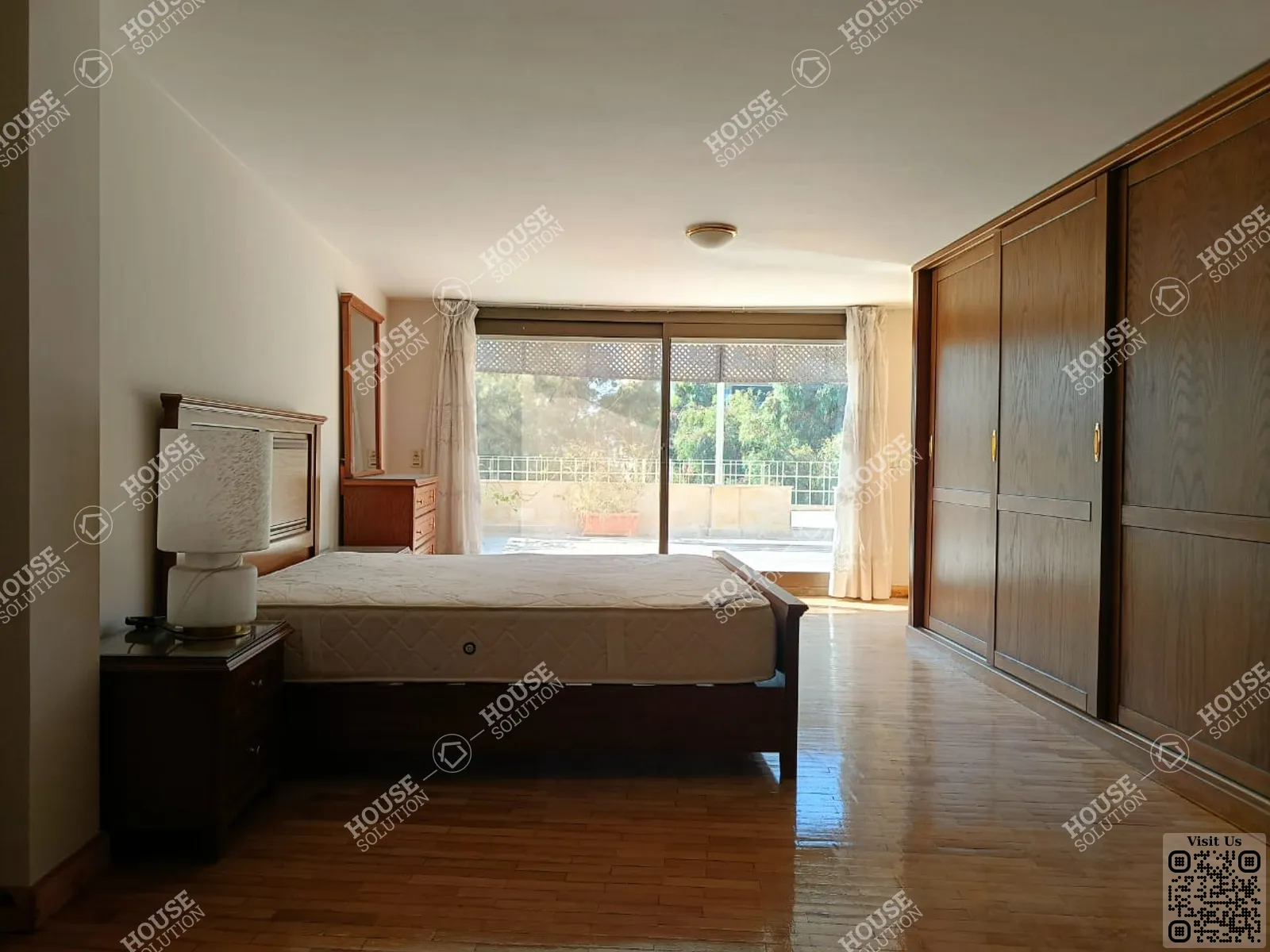 غرفة النوم الرئيسية	 @ رووف للإيجار في المعادي سرايات المعادي مساحة: 180 م² تتكون من 3 غرفة 3 حمام مفروش 3 نجوم #5990-0