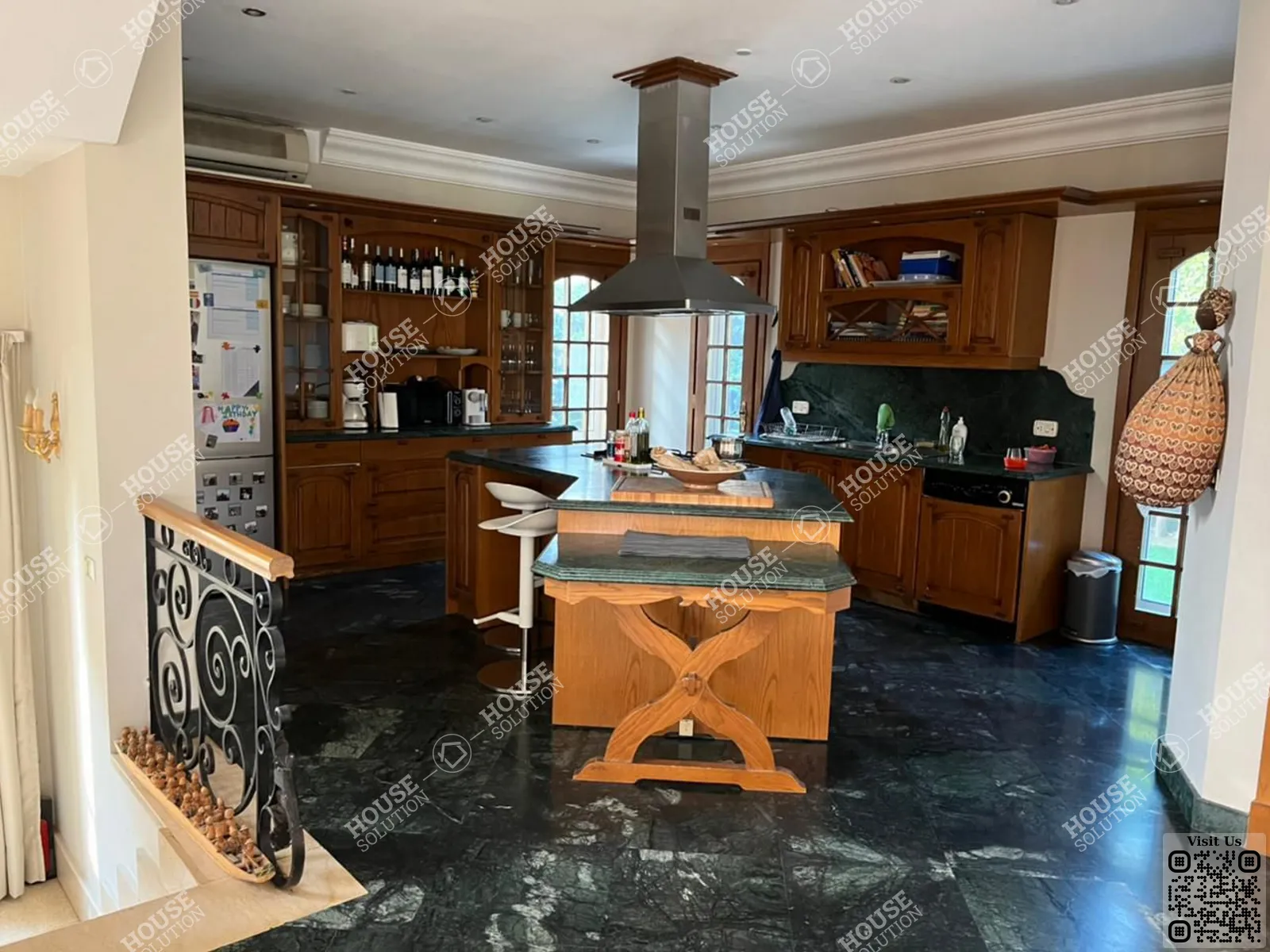 KITCHEN  @ Villas For Rent In Katameya katameya Heights Area: 450 m² consists of 4 Bedrooms 5 Bathrooms Furnished 4 stars #5991-1