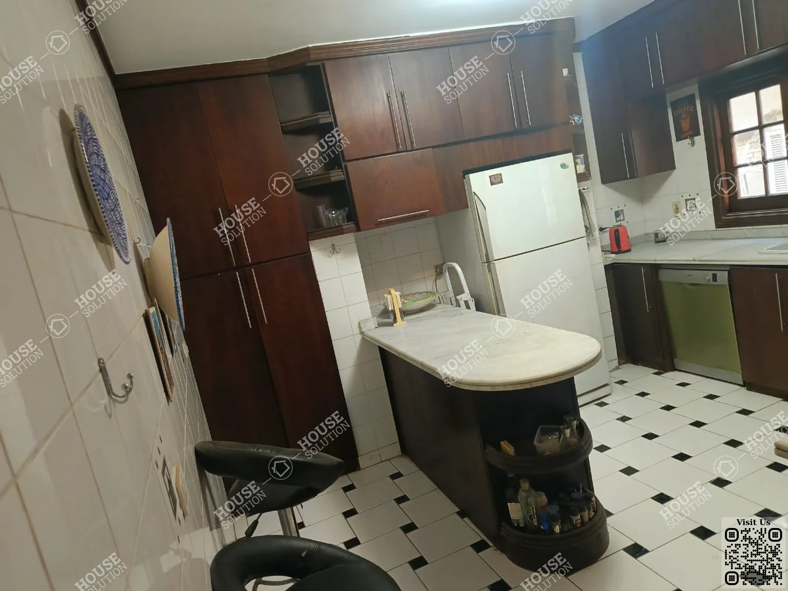 KITCHEN  @ Apartments For Sale In Maadi Maadi Sarayat Area: 260 m² consists of 4 Bedrooms 3 Bathrooms Furnished 5 stars #5995-2