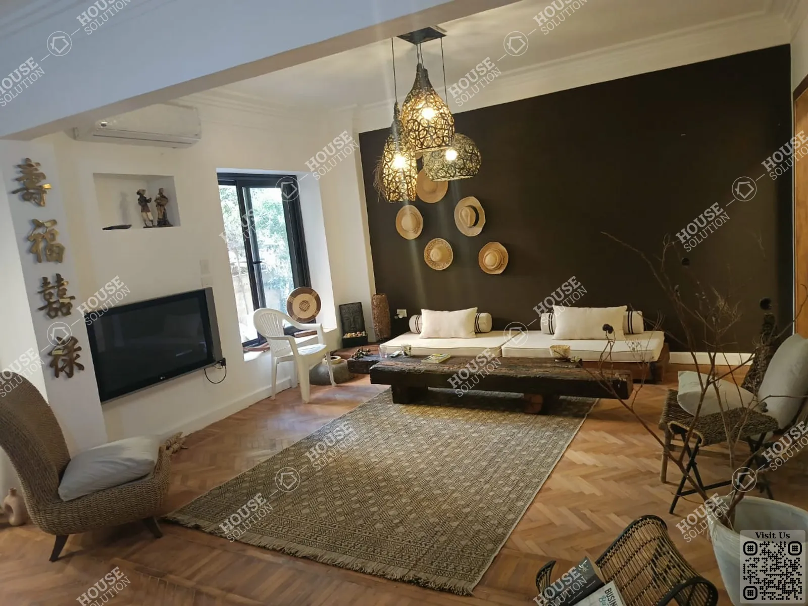 RECEPTION  @ Ground Floors For Sale In Maadi Maadi Sarayat Area: 156 m² consists of 2 Bedrooms 2 Bathrooms Furnished 5 stars #5997-0