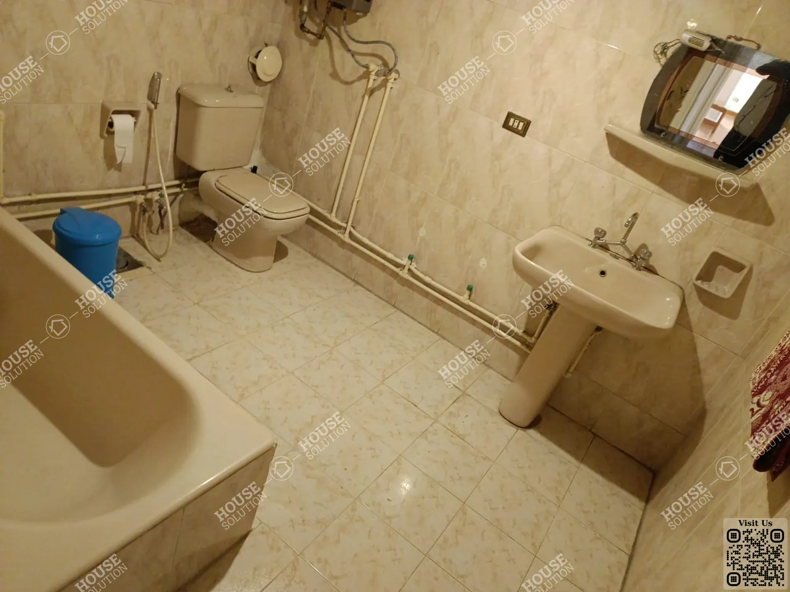 BATHROOM @ Apartments For Rent In Maadi Maadi Sarayat Area: 160 m² consists of 3 Bedrooms 2 Bathrooms Furnished 5 stars #6001-1
