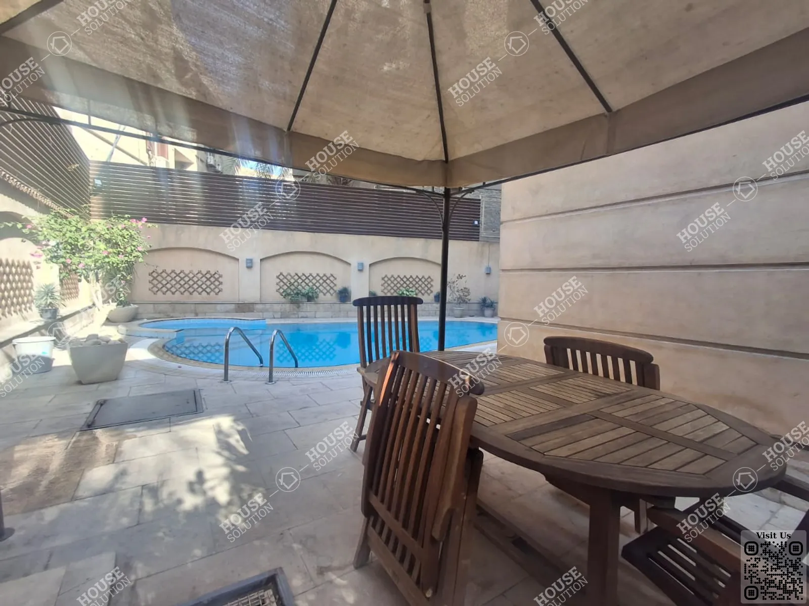 SHARED SWIMMING POOL  @ Ground Floors For Rent In Maadi Maadi Degla Area: 360 m² consists of 4 Bedrooms 4 Bathrooms Semi furnished 5 stars #6008-1