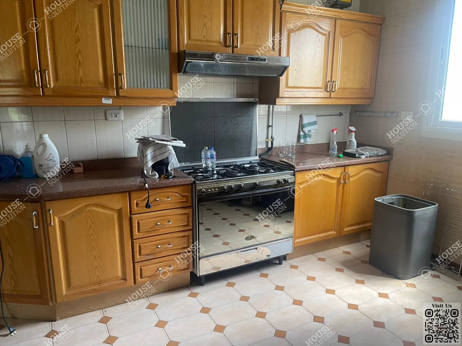 KITCHEN  @ Apartments For Rent In Maadi Maadi Sarayat Area: 160 m² consists of 3 Bedrooms 2 Bathrooms Modern furnished 5 stars #6021-1