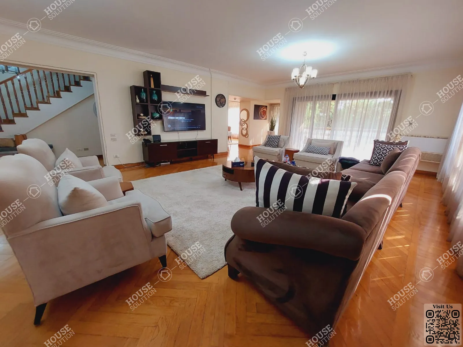 RECEPTION  @ Duplexes For Rent In Maadi Maadi Sarayat Area: 280 m² consists of 4 Bedrooms 3 Bathrooms Furnished 5 stars #6044-0