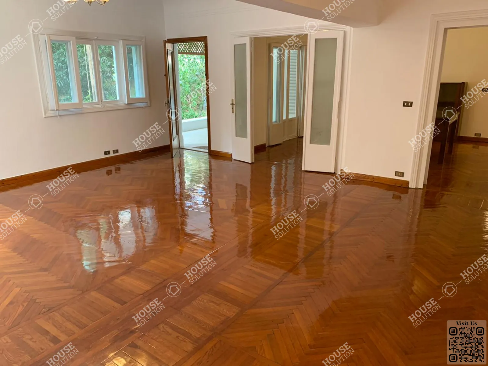 غرفة الاستقبال	 @ دور ارضي للإيجار في المعادي سرايات المعادي مساحة: 200 م² تتكون من 4 غرفة 3 حمام مفروش 5 نجوم #6046-2