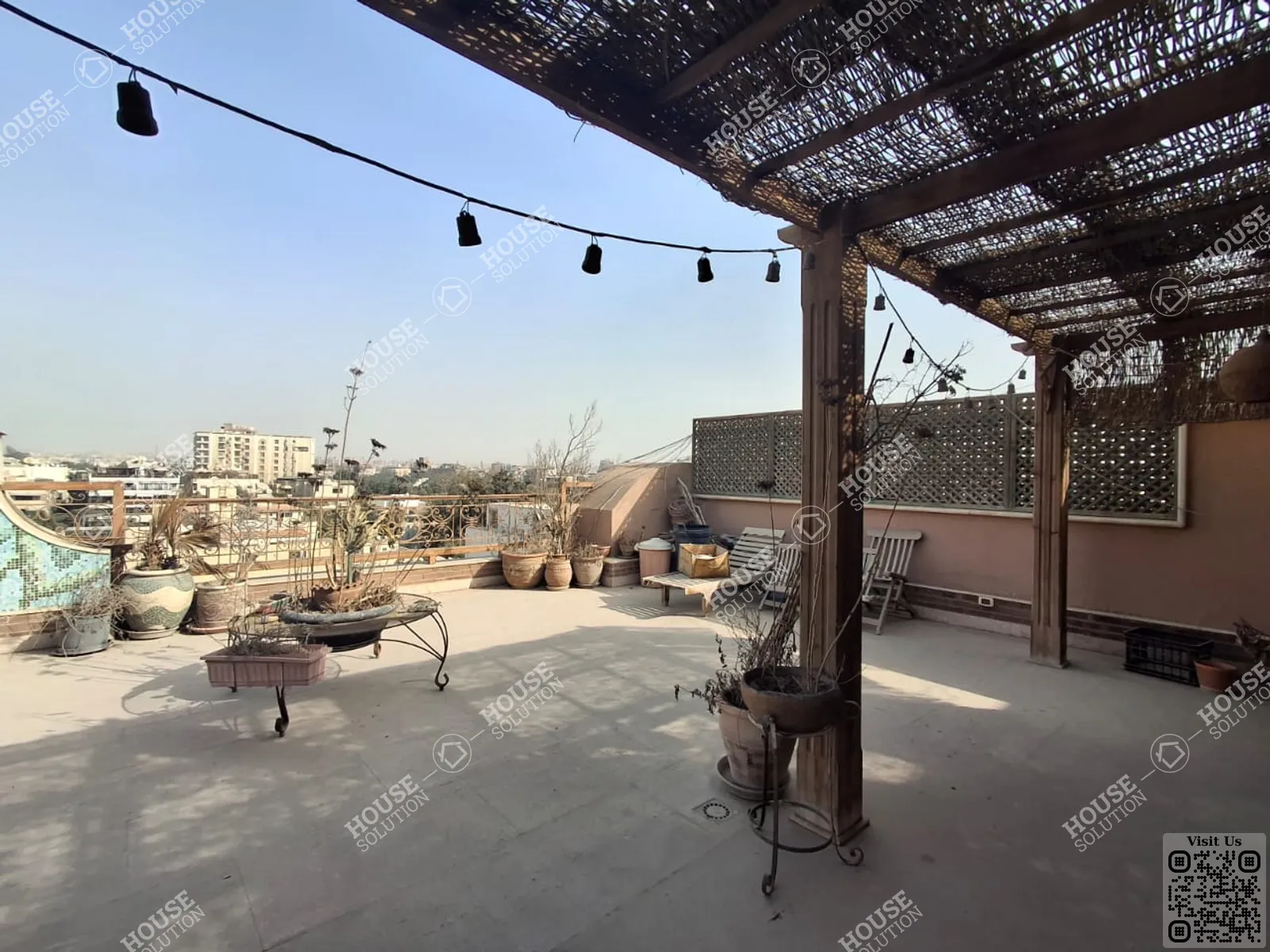 مصطبة	 @ رووف للإيجار في المعادي سرايات المعادي مساحة: 360 م² تتكون من 4 غرفة 4 حمام نصف مفروش 5 نجوم #6049-0