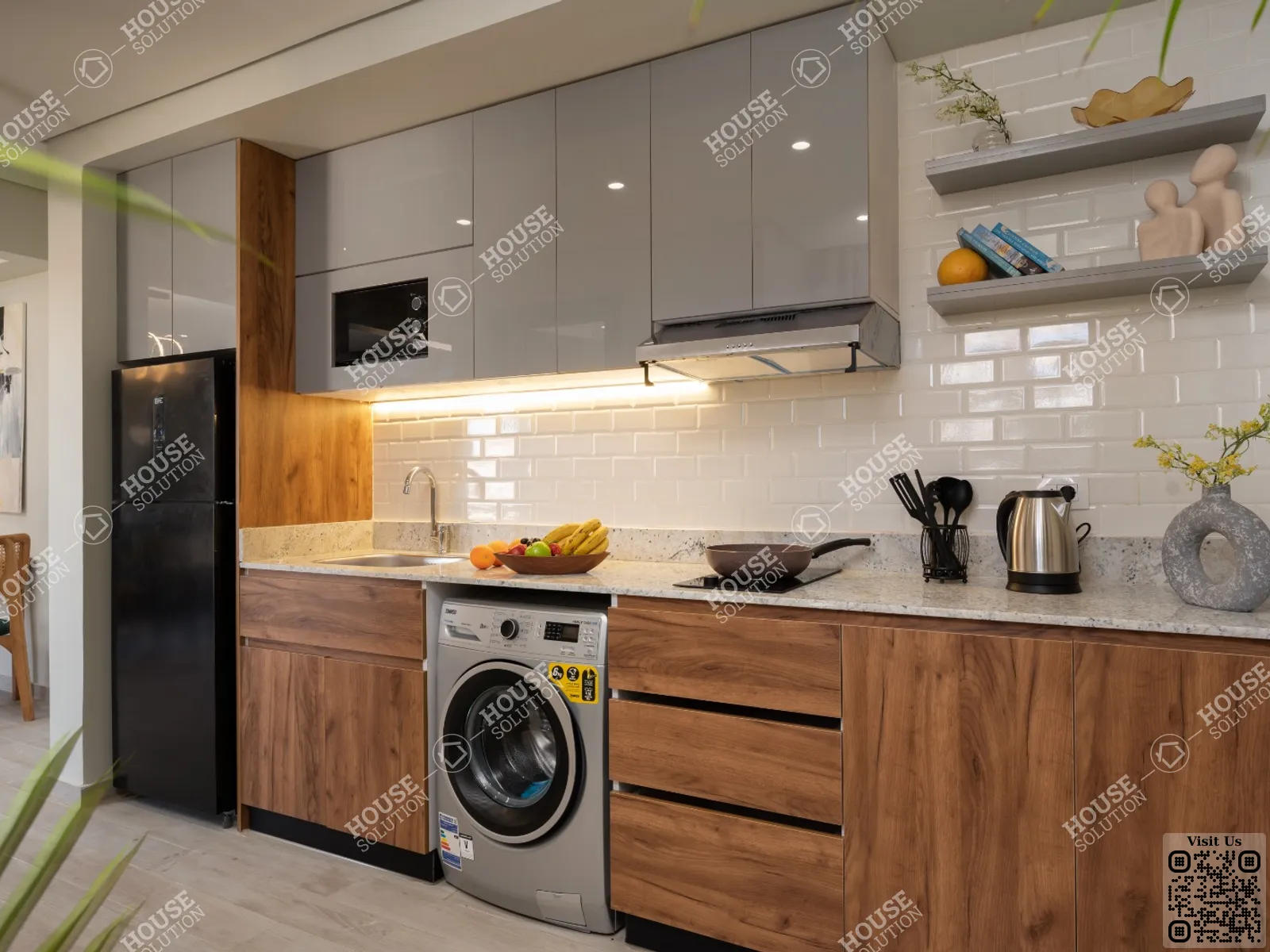 KITCHEN  @ Apartments For Rent In Maadi Maadi Degla Area: 65 m² consists of 1 Bedrooms 1 Bathrooms Modern furnished 5 stars #6070-2