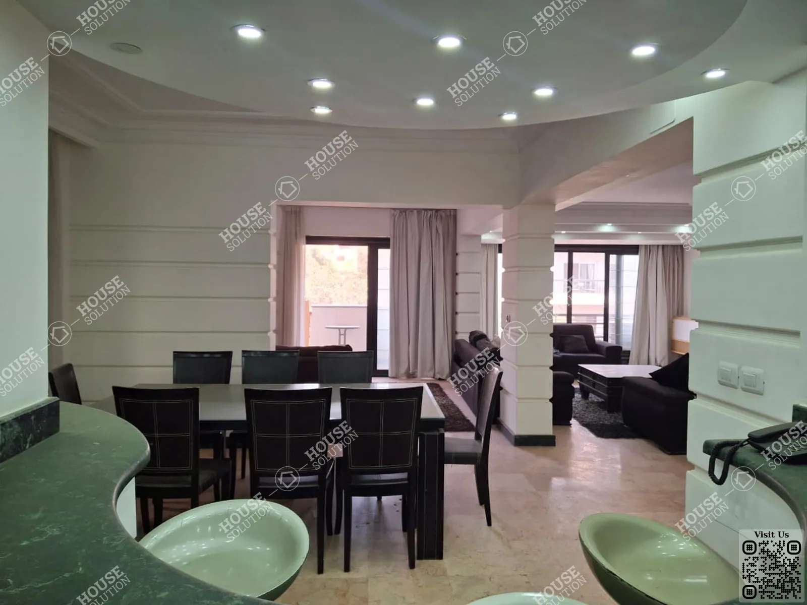 RECEPTION @ Apartments For Rent In Maadi Maadi Sarayat Area: 200 m² consists of 4 Bedrooms 3 Bathrooms Furnished 5 stars #6073-1
