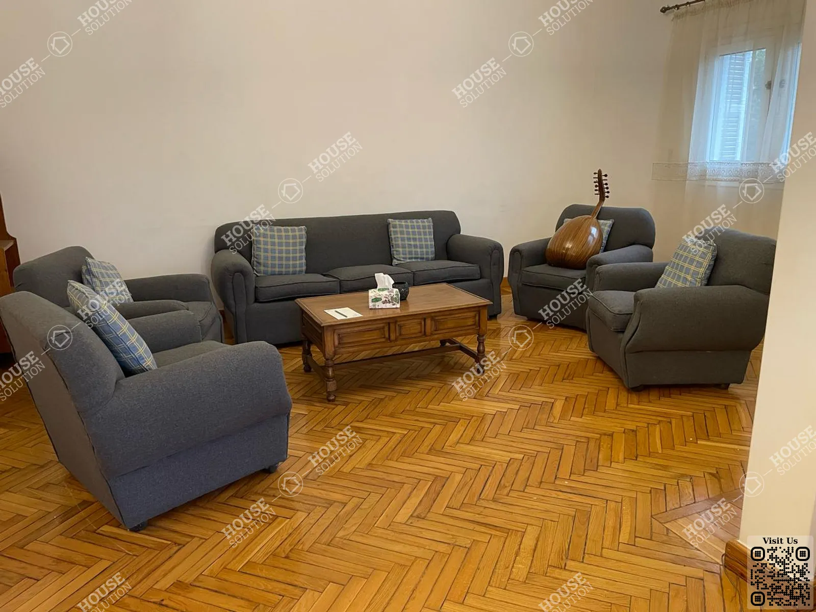 LIVING AREA @ Apartments For Rent In Maadi Maadi Sarayat Area: 160 m² consists of 3 Bedrooms 3 Bathrooms Furnished 5 stars #6098-1