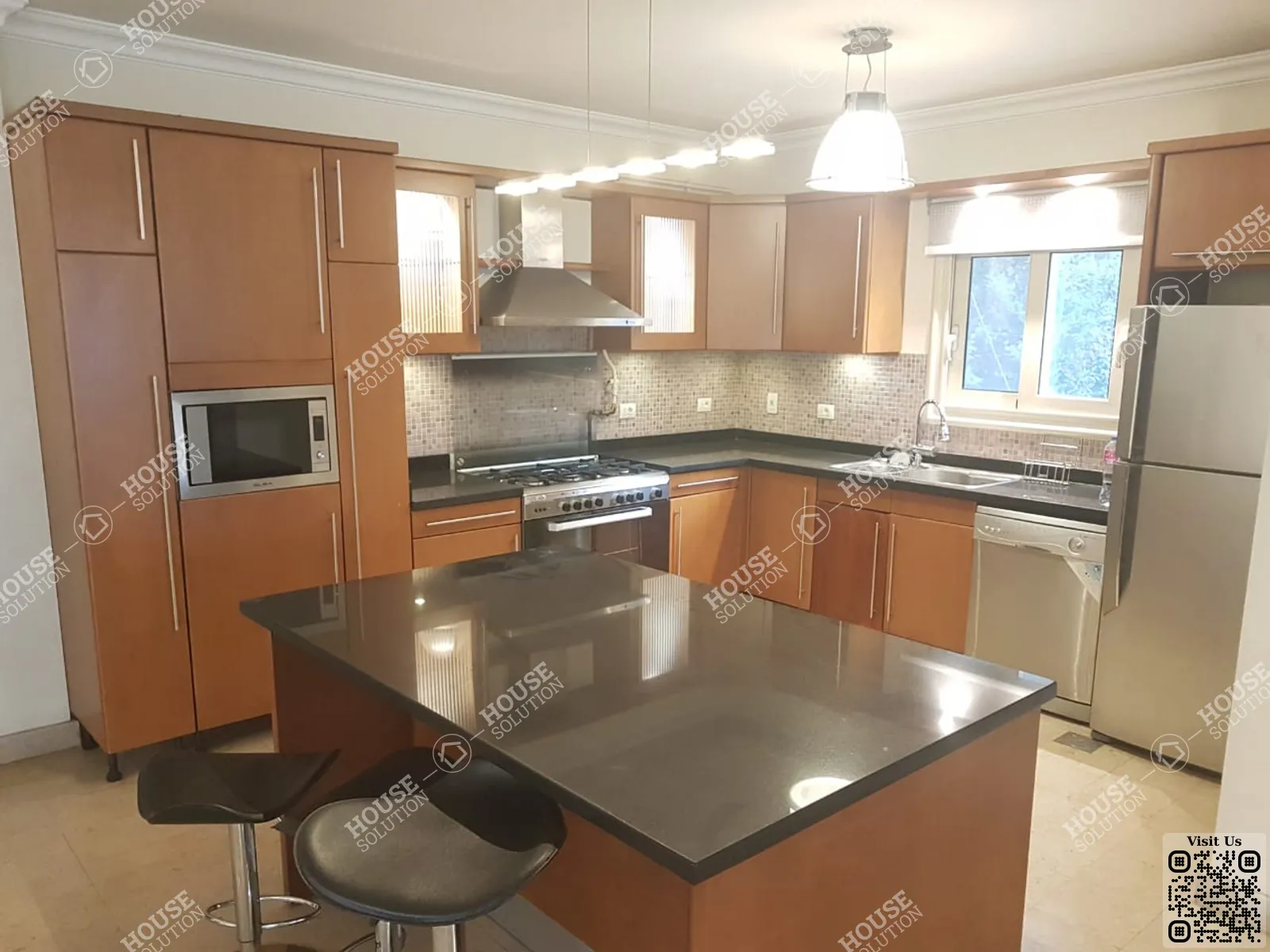 KITCHEN @ Apartments For Rent In Maadi Maadi Sarayat Area: 170 m² consists of 3 Bedrooms 3 Bathrooms Modern furnished 5 stars #6100-1