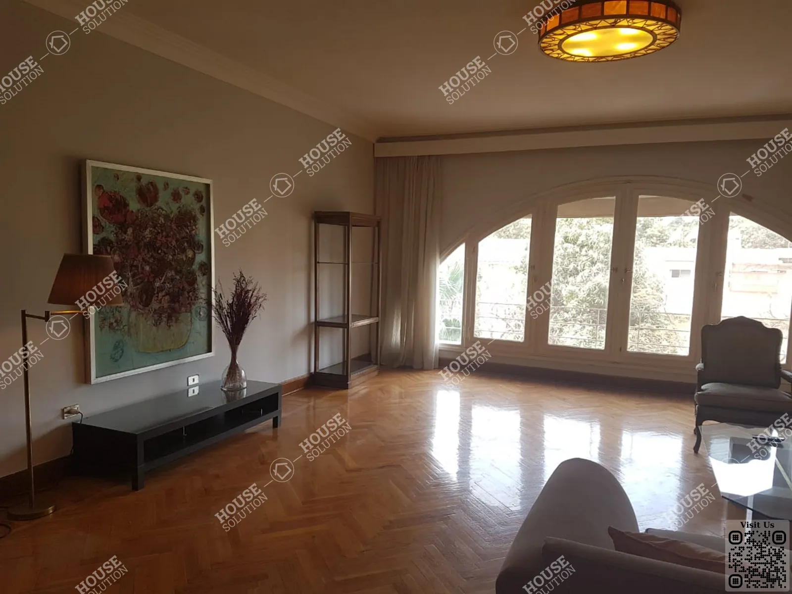 LIVING AREA @ Apartments For Rent In Maadi Maadi Sarayat Area: 170 m² consists of 3 Bedrooms 3 Bathrooms Modern furnished 5 stars #6101-2