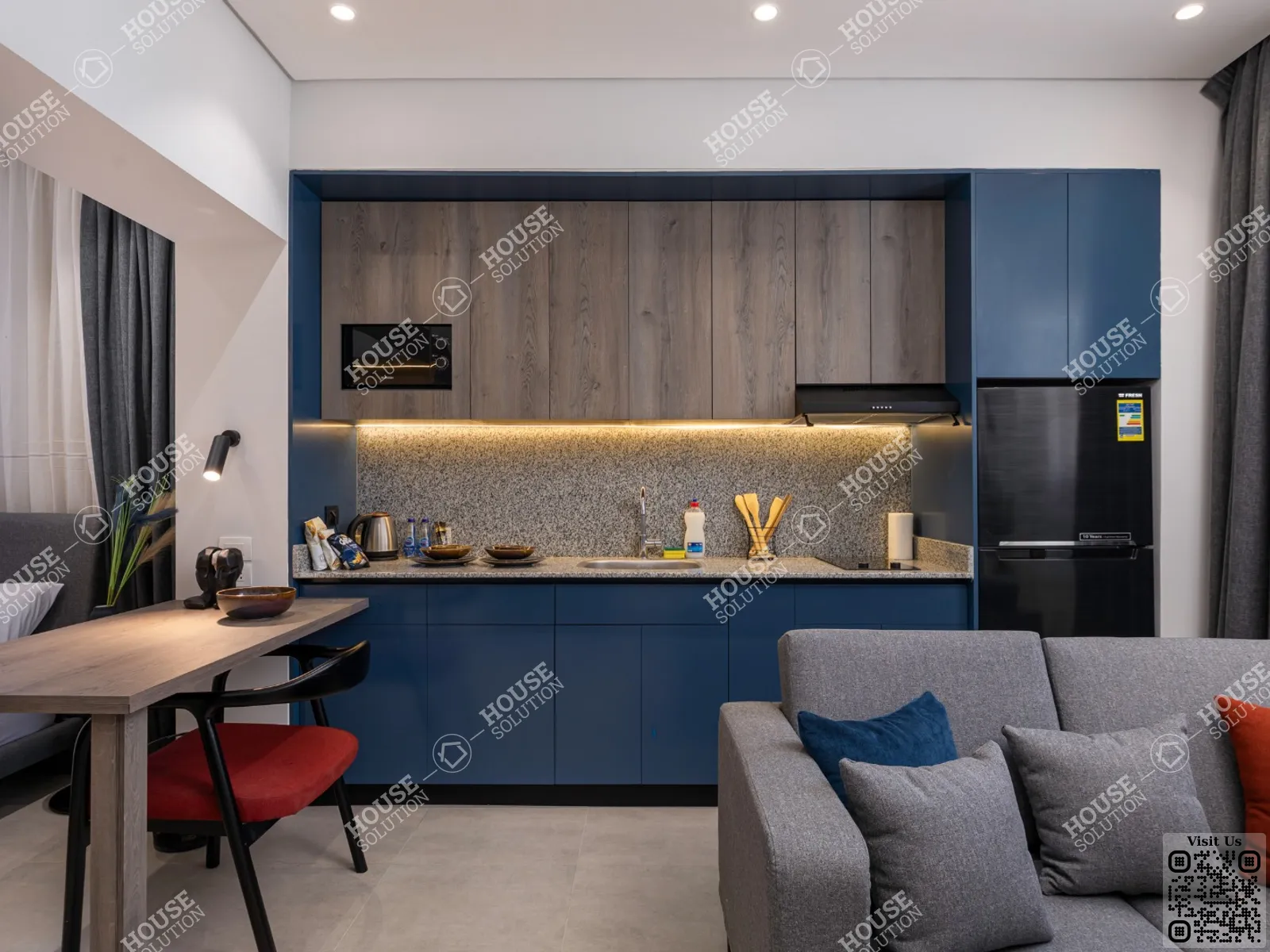 KITCHENETTE  @ Studios For Rent In Maadi Maadi Cornishe Area: 65 m² consists of 1 Bedrooms 1 Bathrooms Modern furnished 5 stars #6112-2