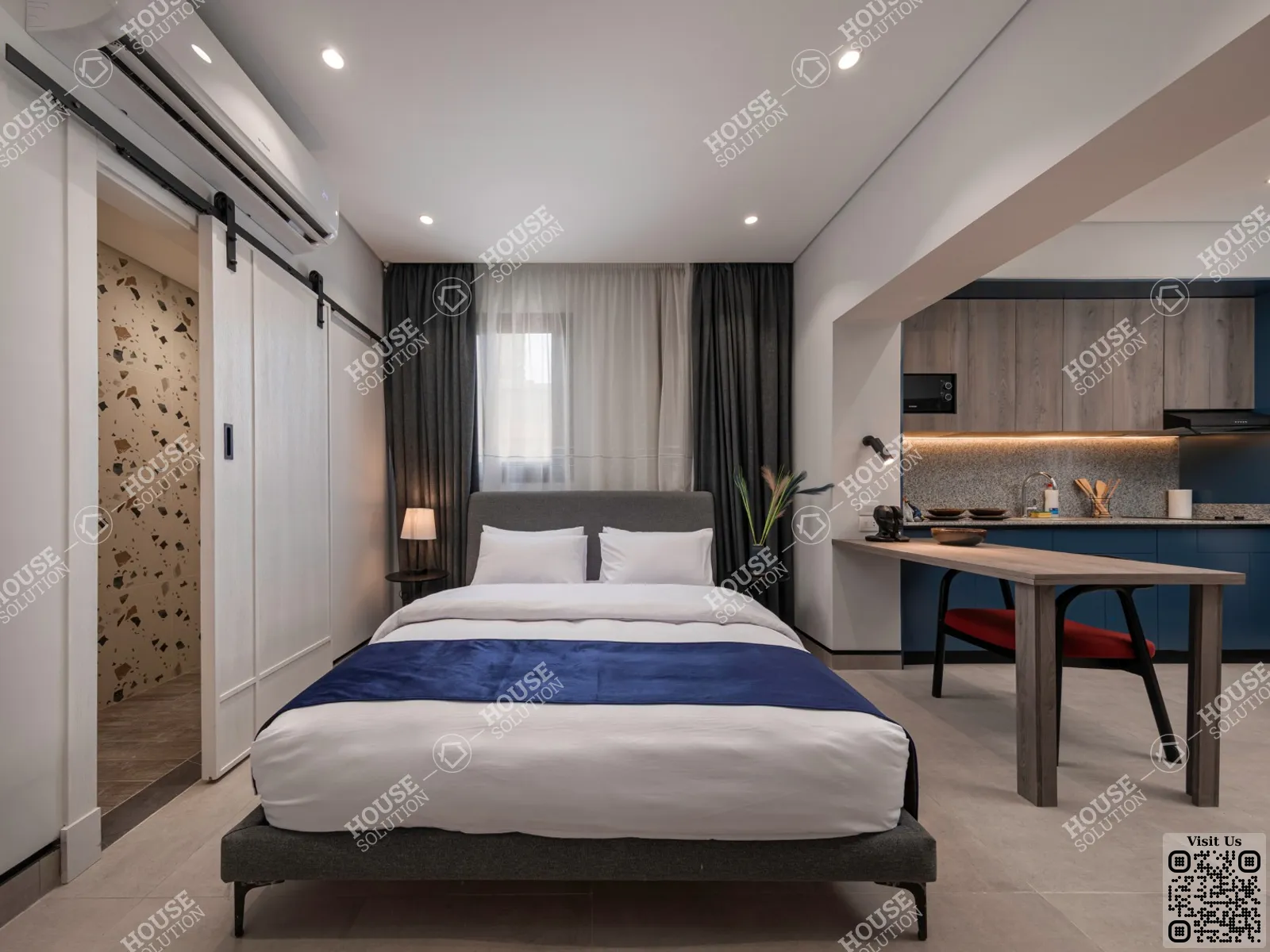 BEDROOM  @ Studios For Rent In Maadi Maadi Cornishe Area: 65 m² consists of 1 Bedrooms 1 Bathrooms Modern furnished 5 stars #6112-1