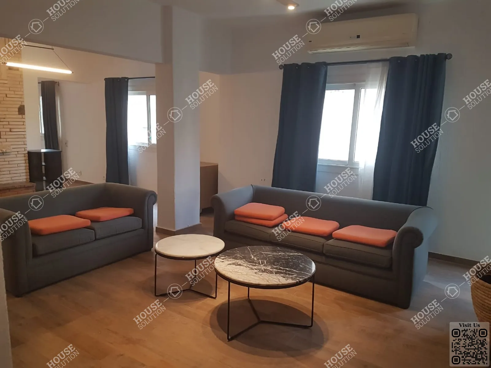 LIVING AREA @ Apartments For Rent In Maadi Maadi Sarayat Area: 180 m² consists of 3 Bedrooms 3 Bathrooms Modern furnished 5 stars #6114-0