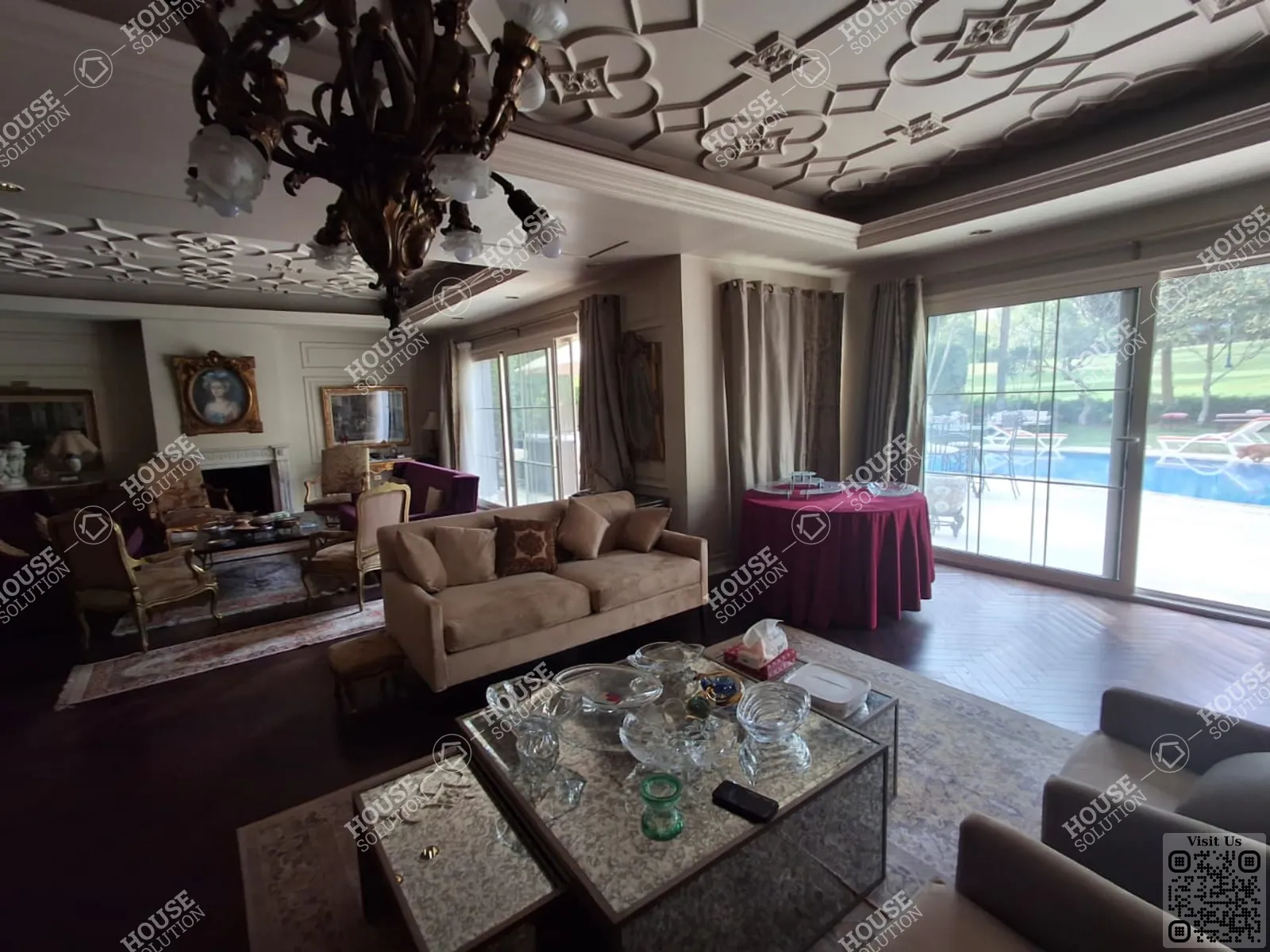 RECEPTION  @ Villas For Rent In Katameya katameya Heights Area: 400 m² consists of 4 Bedrooms 4 Bathrooms Furnished 5 stars #6117-2