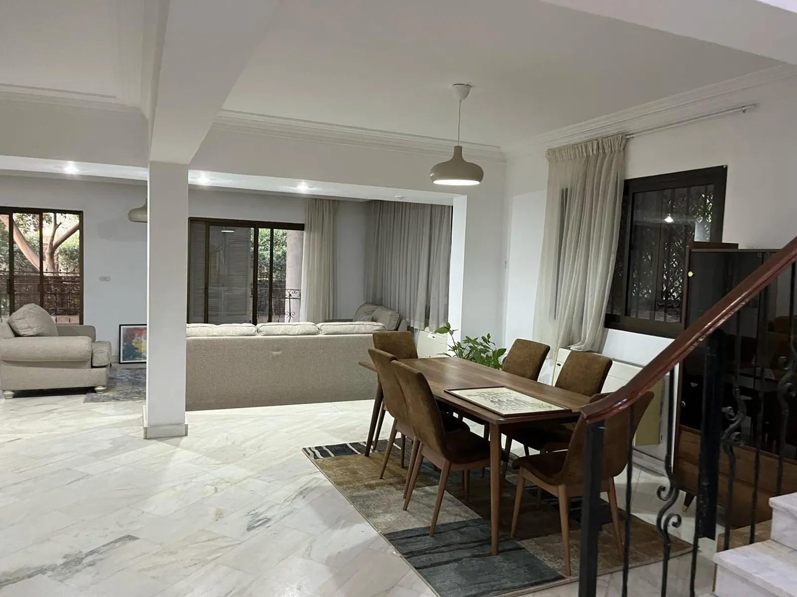 Ground Floors For Sale In Maadi Maadi Sarayat Area: 280 m² consists of 5 Bedrooms 4 Bathrooms Semi furnished 5 stars #6119