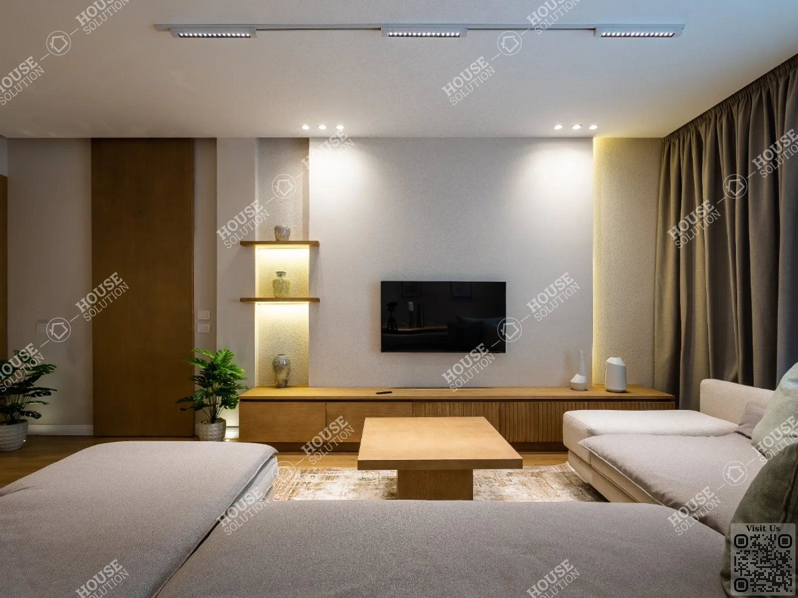 RECEPTION @ Apartments For Rent In New Cairo Lake View Area: 160 m² consists of 2 Bedrooms 2 Bathrooms Modern furnished 1 stars #6120-1