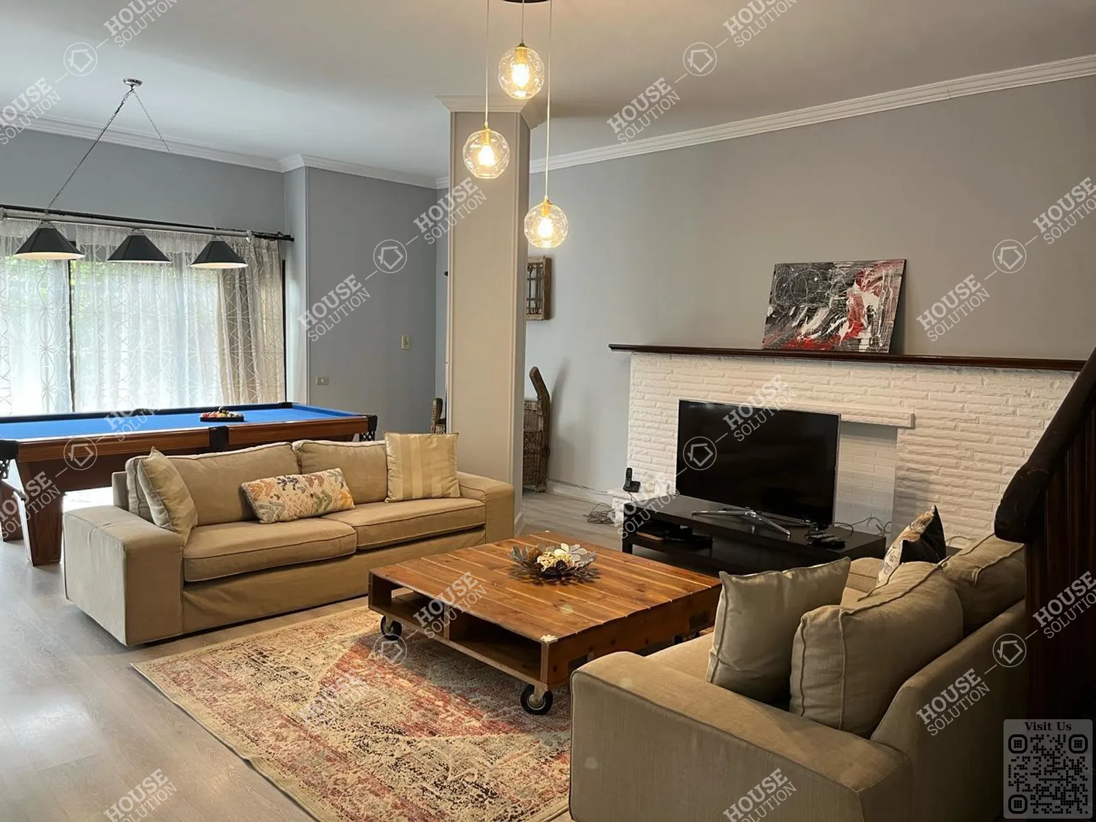 غرفة الاستقبال	 @ دور ارضي للإيجار في المعادي دجله المعادي مساحة: 340 م² تتكون من 4 غرفة 3 حمام مفروش مودرن 5 نجوم #6121-0