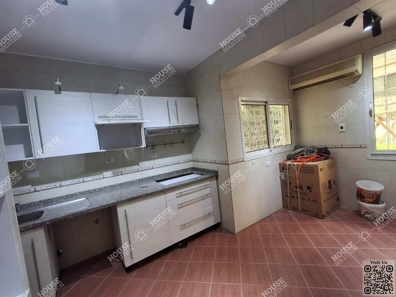 KITCHEN  @ Villas For Rent In Maadi Maadi Degla Area: 300 m² consists of 4 Bedrooms 4 Bathrooms Semi furnished 5 stars #6124-1