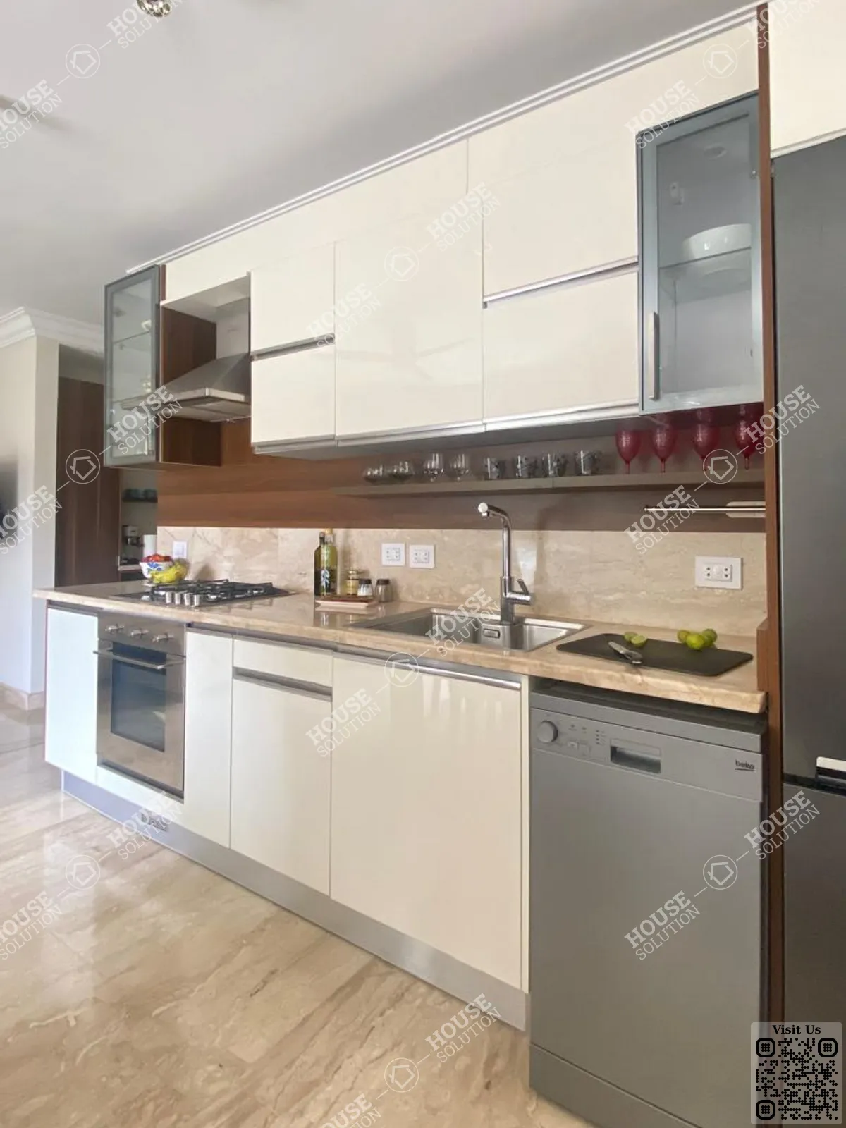 KITCHEN @ Apartments For Rent In Maadi Maadi Sarayat Area: 160 m² consists of 2 Bedrooms 2 Bathrooms Modern furnished 5 stars #6126-2