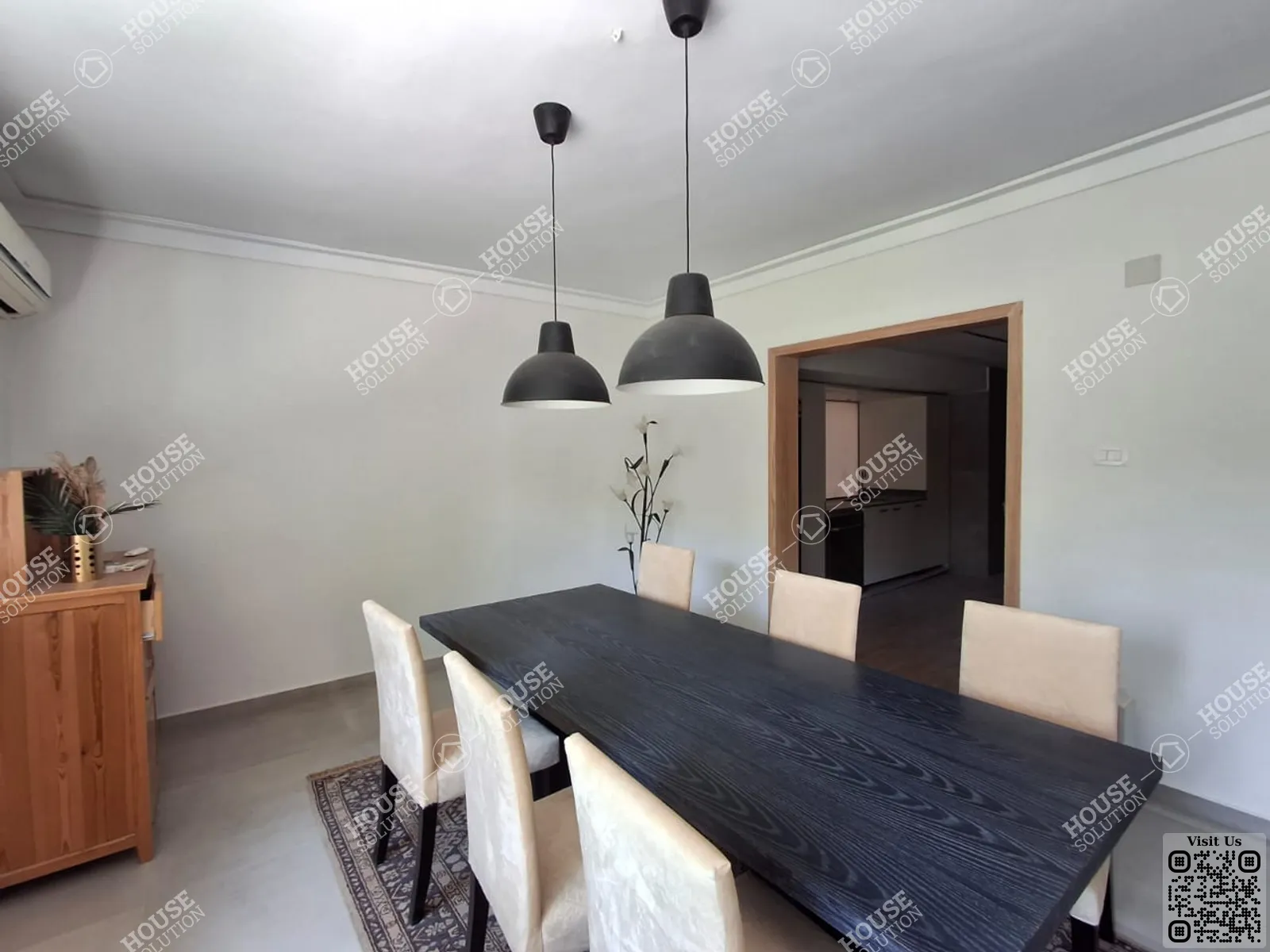 غرفة العشاء @ شقق للإيجار في المعادي سرايات المعادي مساحة: 170 م² تتكون من 3 غرفة 3 حمام مفروش مودرن 5 نجوم #6142-2