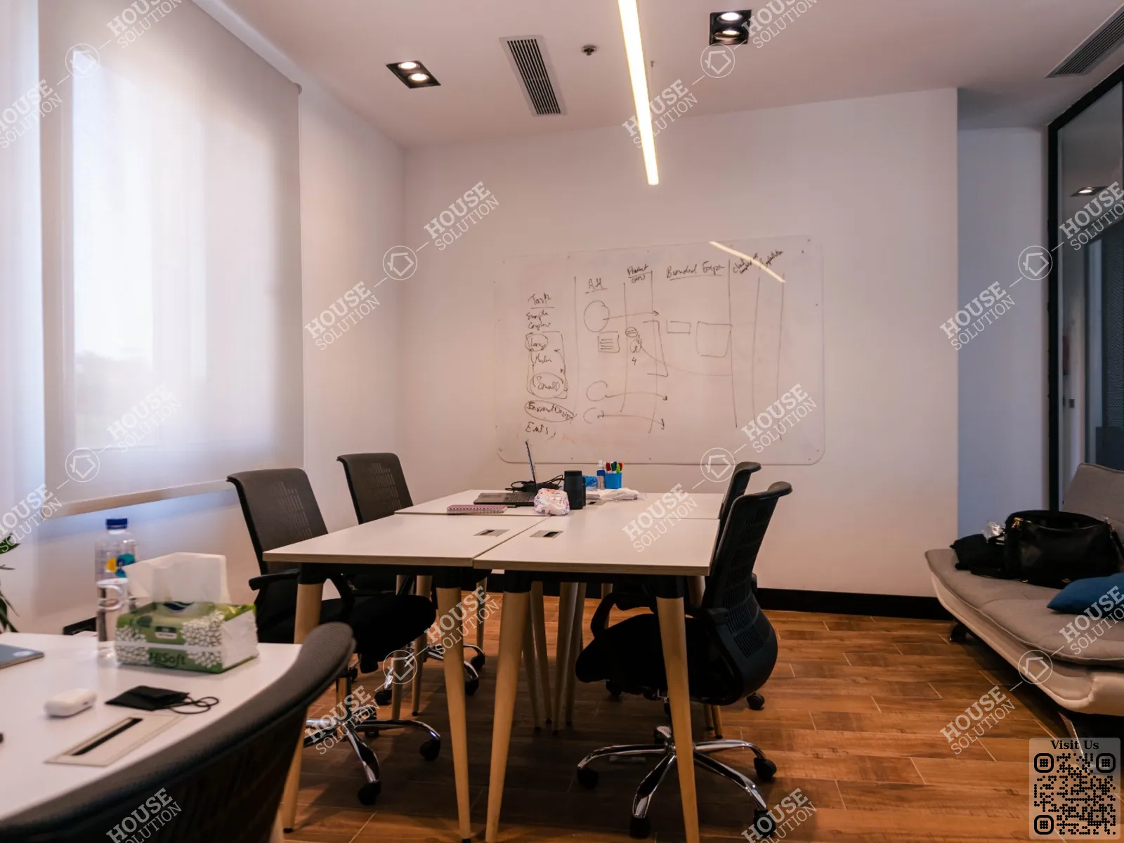 OFFICE ROOM @ Office spaces For Rent In New Cairo Water Way Area: 120 m² consists of 3 Bedrooms 3 Bathrooms Modern furnished 5 stars #6145-1