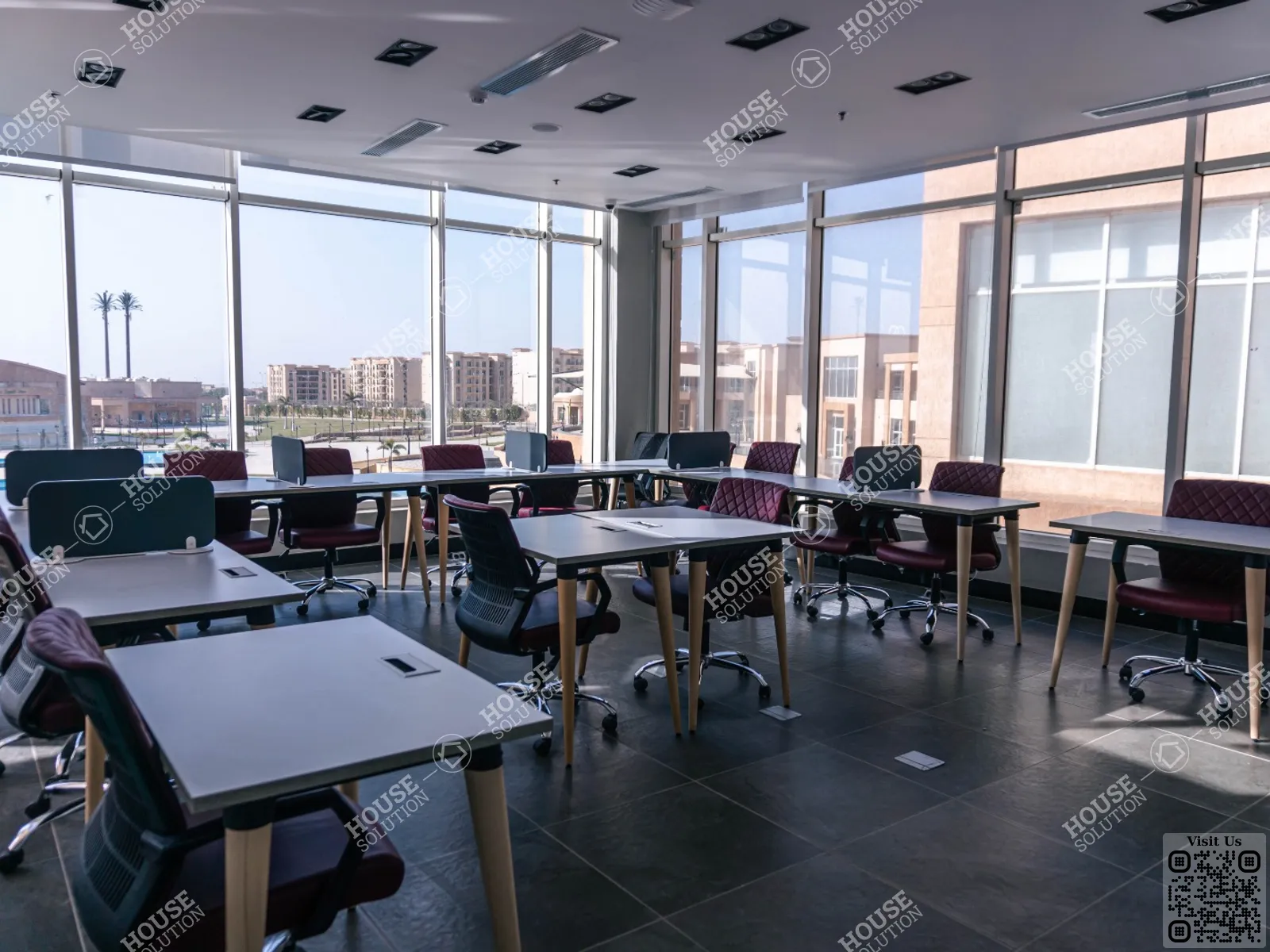 RECEPTION @ Office spaces For Rent In New Cairo Water Way Area: 120 m² consists of 3 Bedrooms 3 Bathrooms Modern furnished 5 stars #6145-0