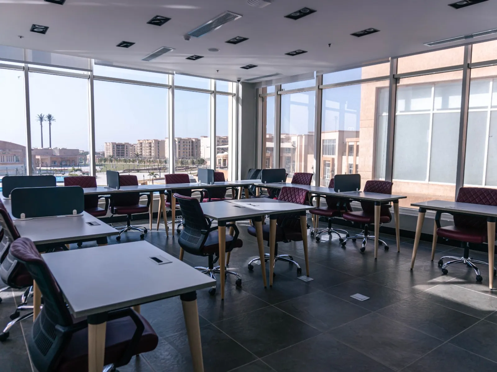 Office spaces For Sale In New Cairo Water Way Area: 120 m² consists of 3 Bedrooms 3 Bathrooms Modern furnished 5 stars #6145