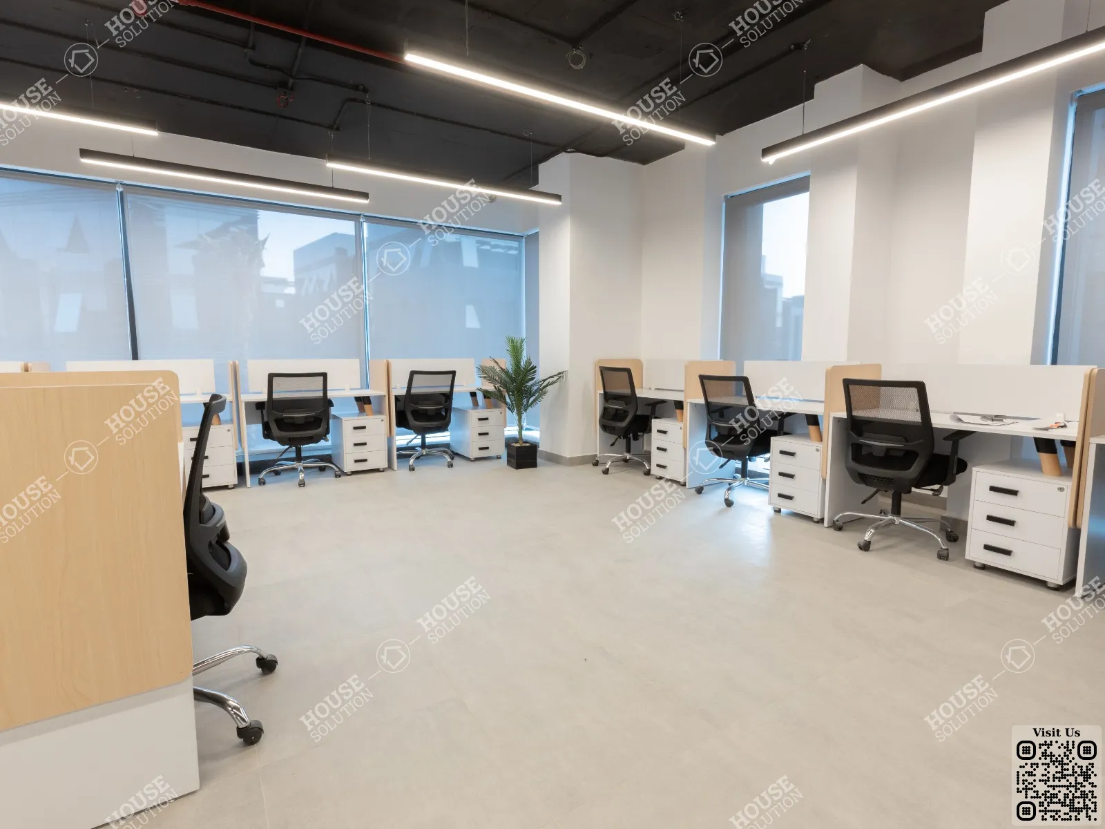 OFFICE ROOM @ Office spaces For Rent In New Cairo Water Way Area: 120 m² consists of 3 Bedrooms 3 Bathrooms Modern furnished 5 stars #6146-0