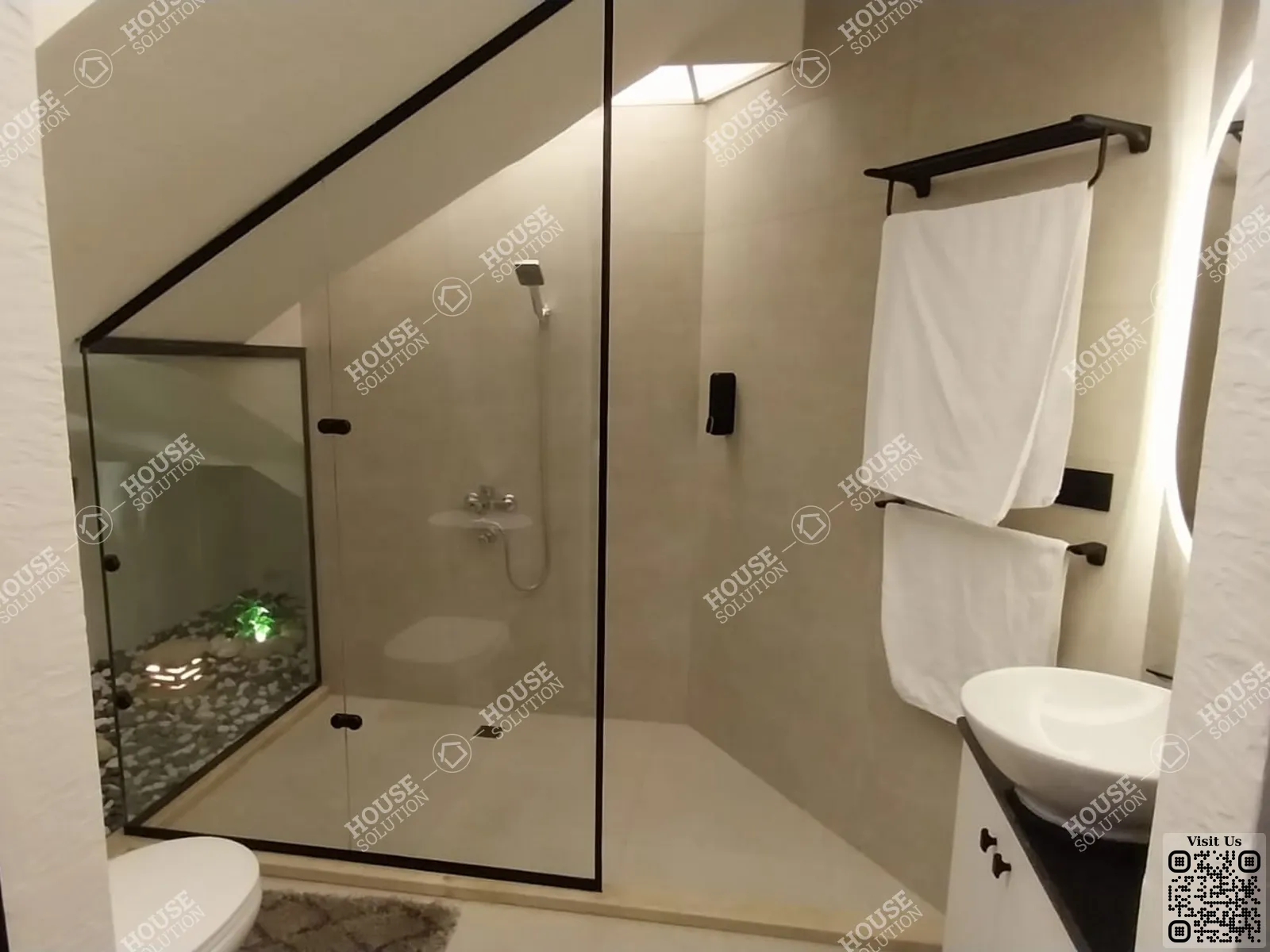 BATHROOM @ Studios For Rent In Maadi Maadi Sarayat Area: 80 m² consists of 1 Bedrooms 1 Bathrooms Modern furnished 5 stars #6152-2
