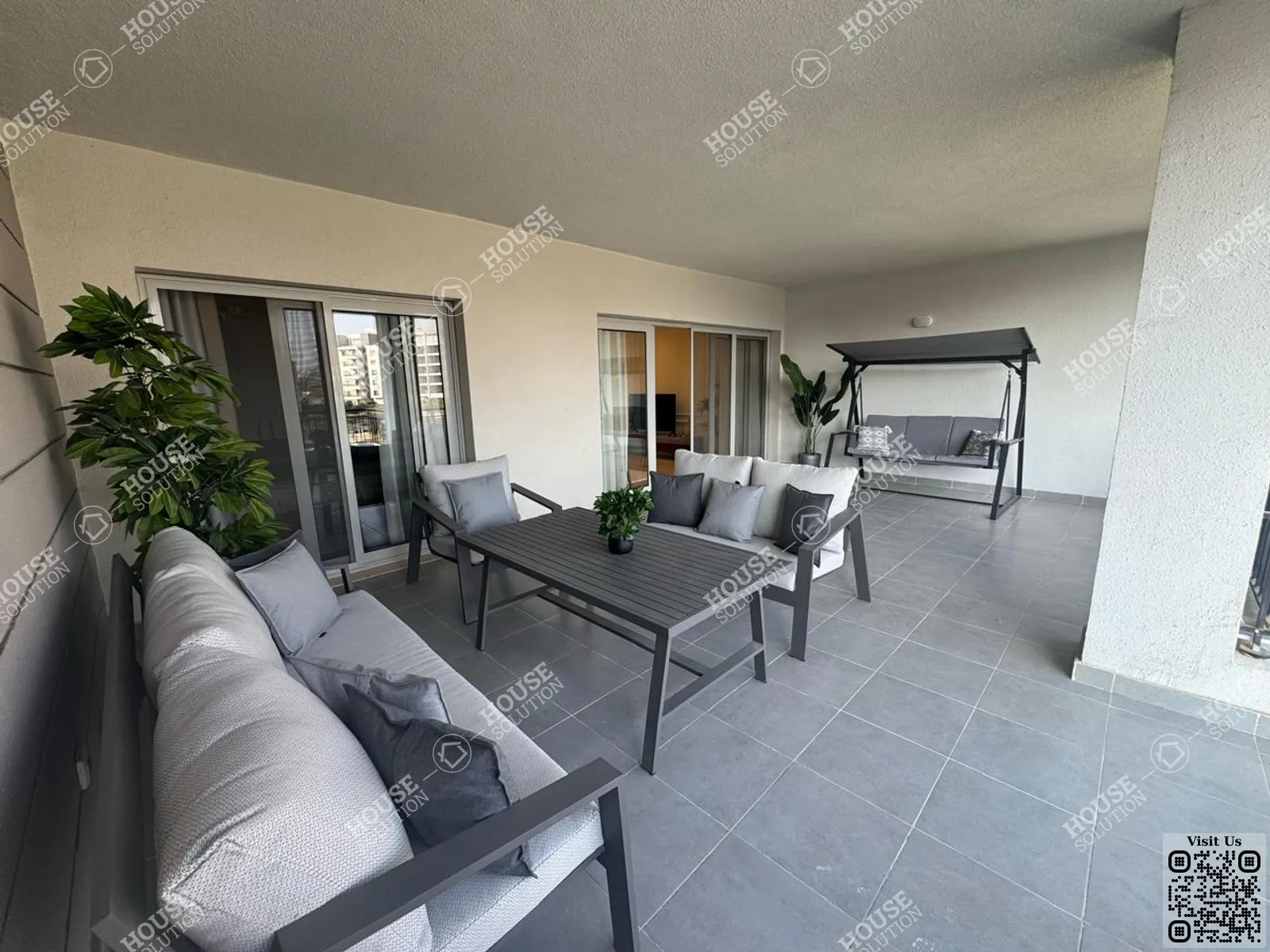 BALCONY  @ Apartments For Rent In New Cairo Cairo Festival City Al-Futtaim Area: 190 m² consists of 3 Bedrooms 3 Bathrooms Modern furnished 5 stars #6163-0