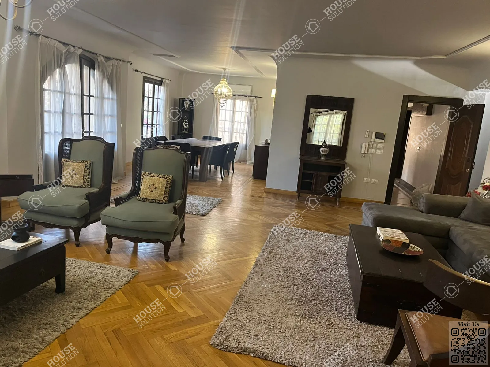 RECEPTION  @ Apartments For Rent In Katameya West Golf Area: 180 m² consists of 3 Bedrooms 3 Bathrooms Modern furnished 5 stars #6174-2