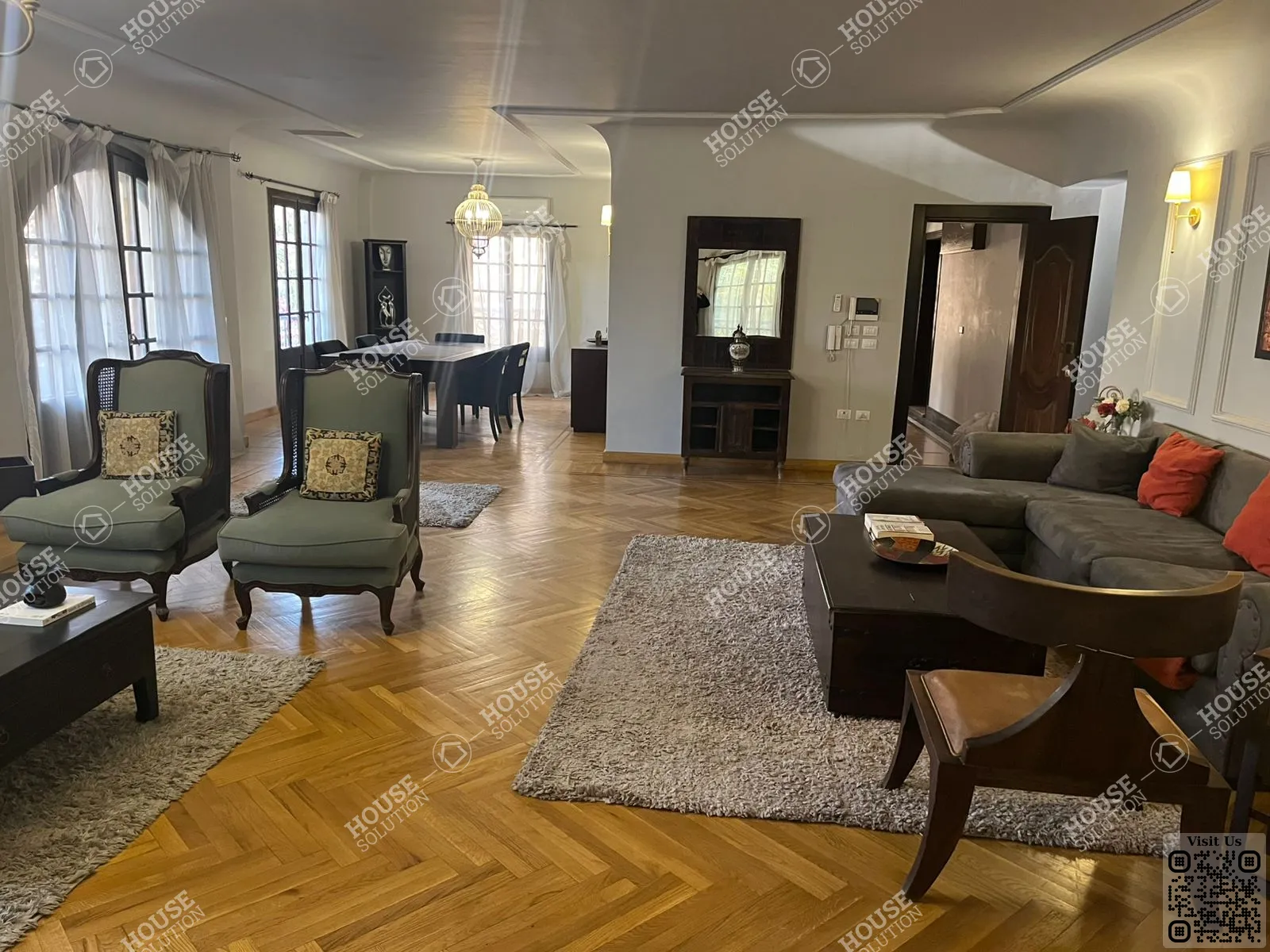 RECEPTION  @ Apartments For Rent In Katameya West Golf Area: 180 m² consists of 3 Bedrooms 3 Bathrooms Modern furnished 5 stars #6174-0