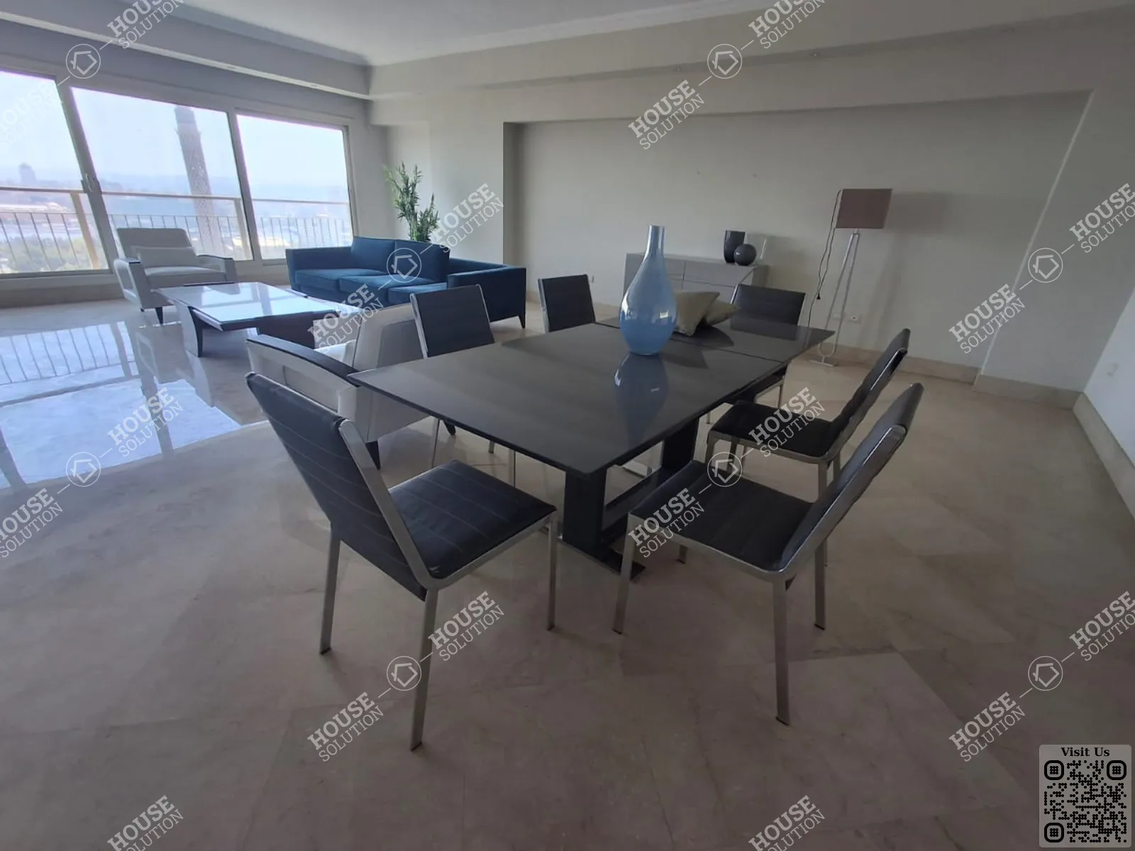 غرفة الاستقبال	 @ شقق للإيجار في العجوزه كورنيش العجوزه مساحة: 300 م² تتكون من 3 غرفة 3 حمام مفروش مودرن 5 نجوم #6184-1