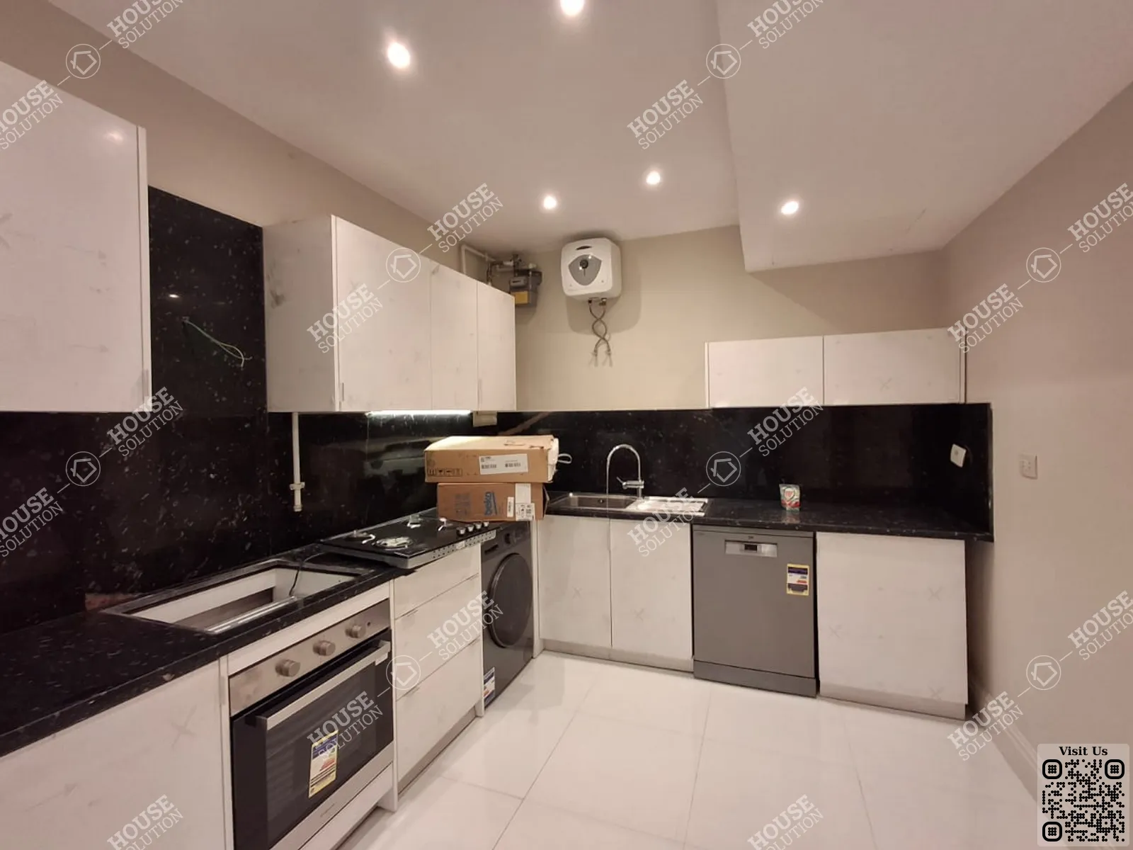 KITCHEN  @ Apartments For Rent In Agouza Agouza Cornishe Area: 300 m² consists of 3 Bedrooms 3 Bathrooms Modern furnished 5 stars #6186-2