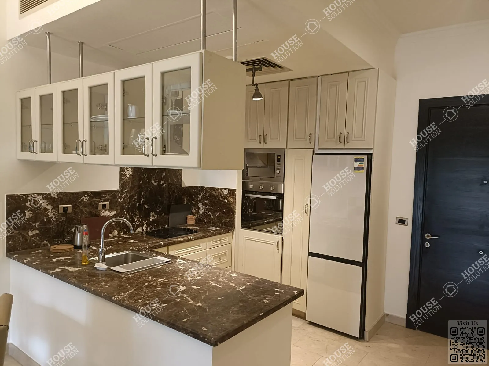 KITCHEN  @ Ground Floors For Rent In Katameya katameya Heights Area: 170 m² consists of 3 Bedrooms 3 Bathrooms Furnished 5 stars #6193-2