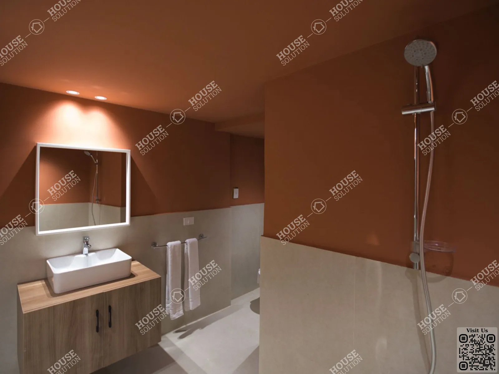 BATHROOM  @ Studios For Rent In Maadi Maadi Sarayat Area: 70 m² consists of 1 Bedrooms 1 Bathrooms Modern furnished 5 stars #6195-2