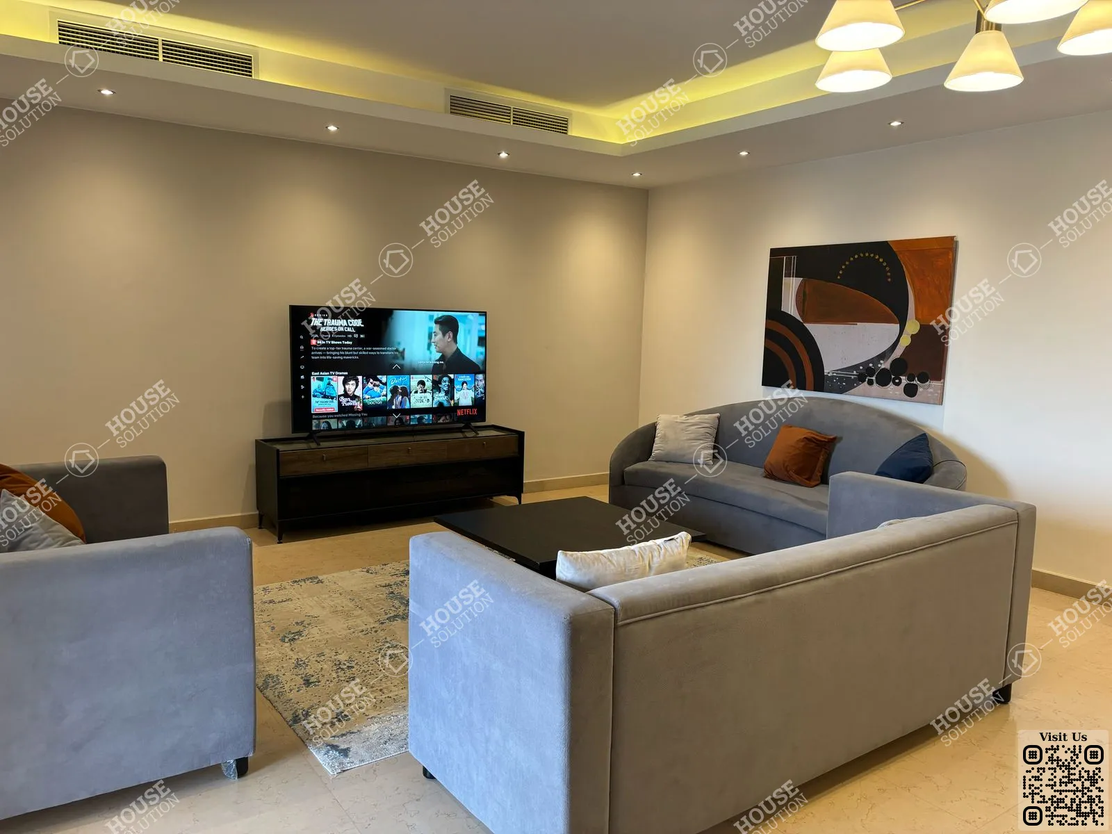 RECEPTION  @ Apartments For Rent In New Cairo Cairo Festival City Al-Futtaim Area: 150 m² consists of 2 Bedrooms 2 Bathrooms Furnished 5 stars #6198-2