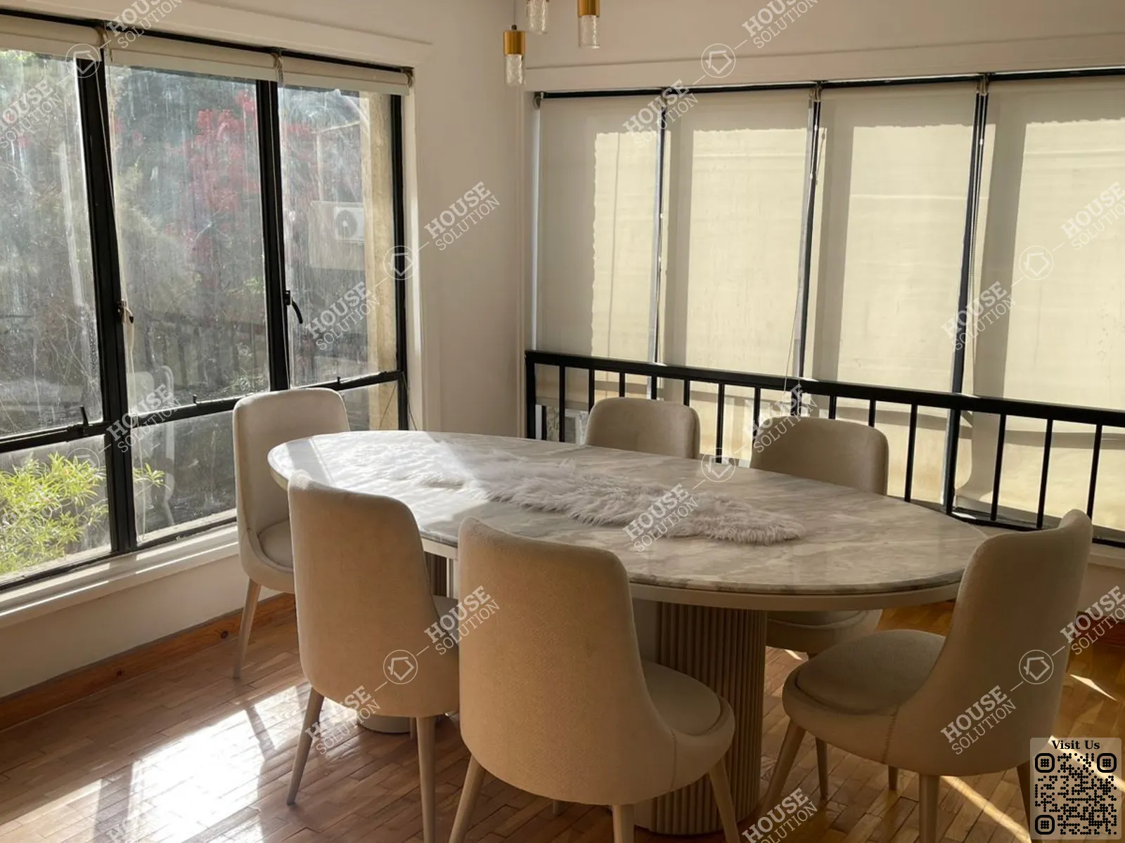 DINING AREA @ Apartments For Rent In Maadi Maadi Sarayat Area: 165 m² consists of 3 Bedrooms 2 Bathrooms Furnished 5 stars #6201-1