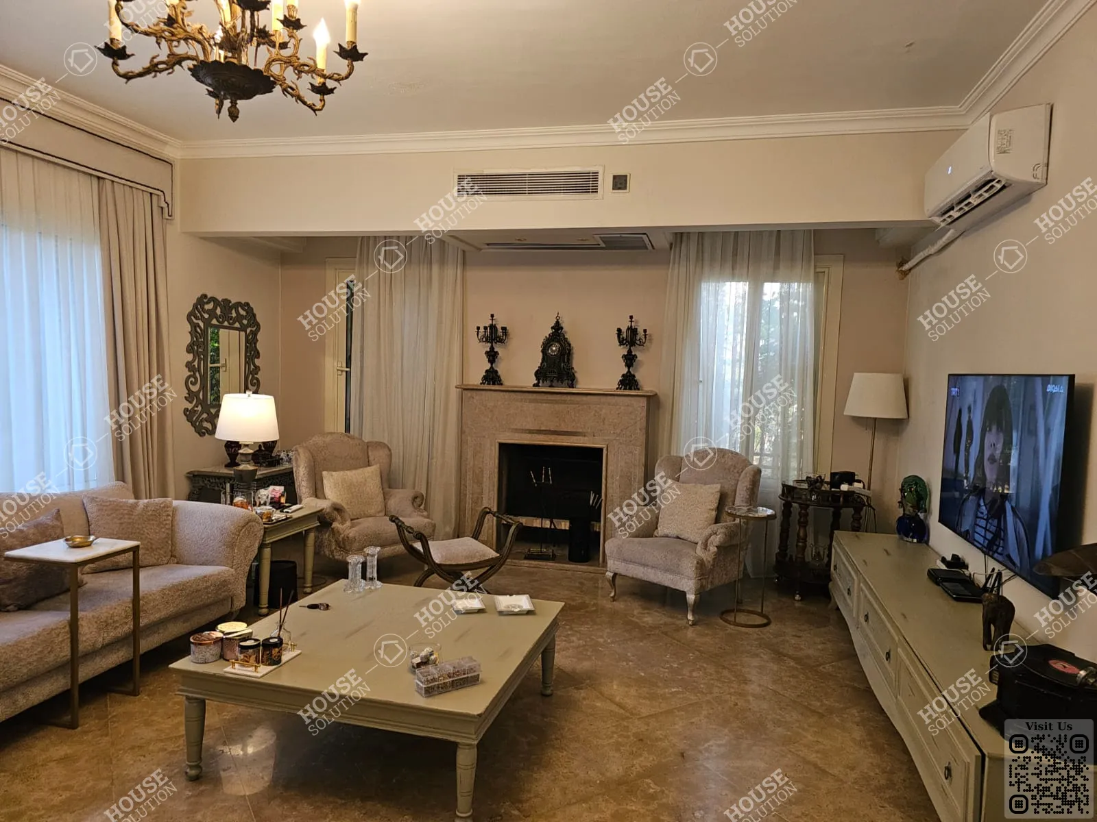 RECEPTION  @ Villas For Rent In Katameya katameya Heights Area: 500 m² consists of 3 Bedrooms 5 Bathrooms Semi furnished 5 stars #6202-1